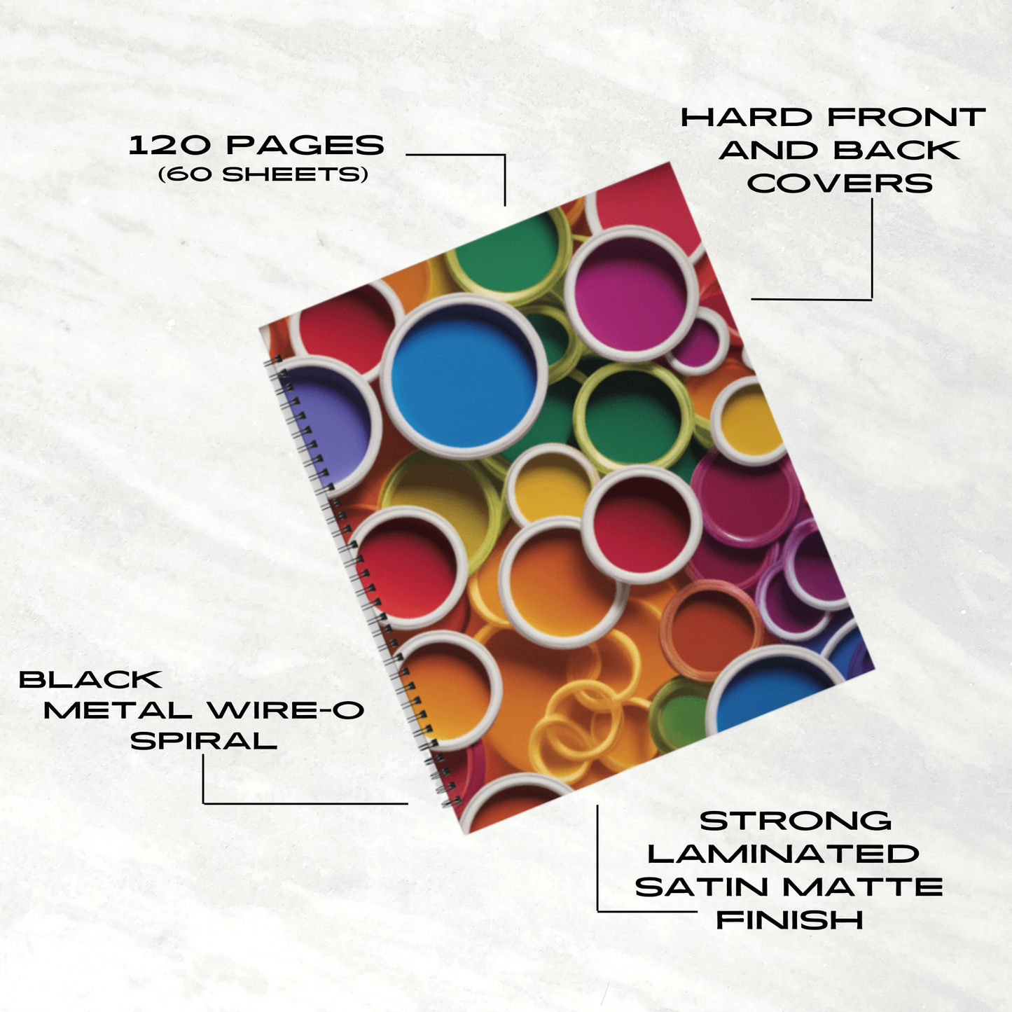 Rainbow Reverie 8.5"x11" Hardcover Notebook
