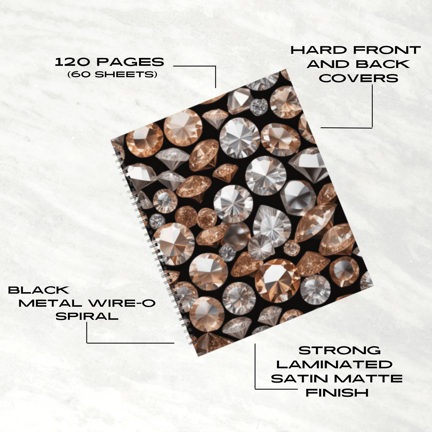 Crystal Harmony 8.5"x11" Hardcover Notebook