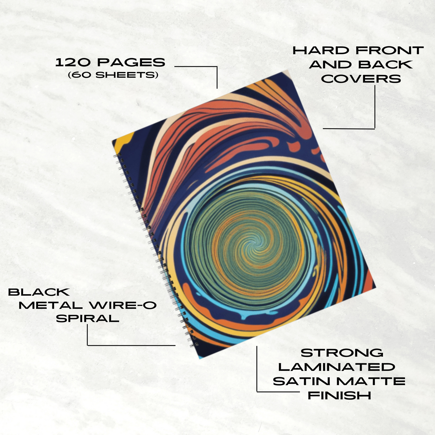 Vortex Vision 8.5"x11" Hardcover Notebook