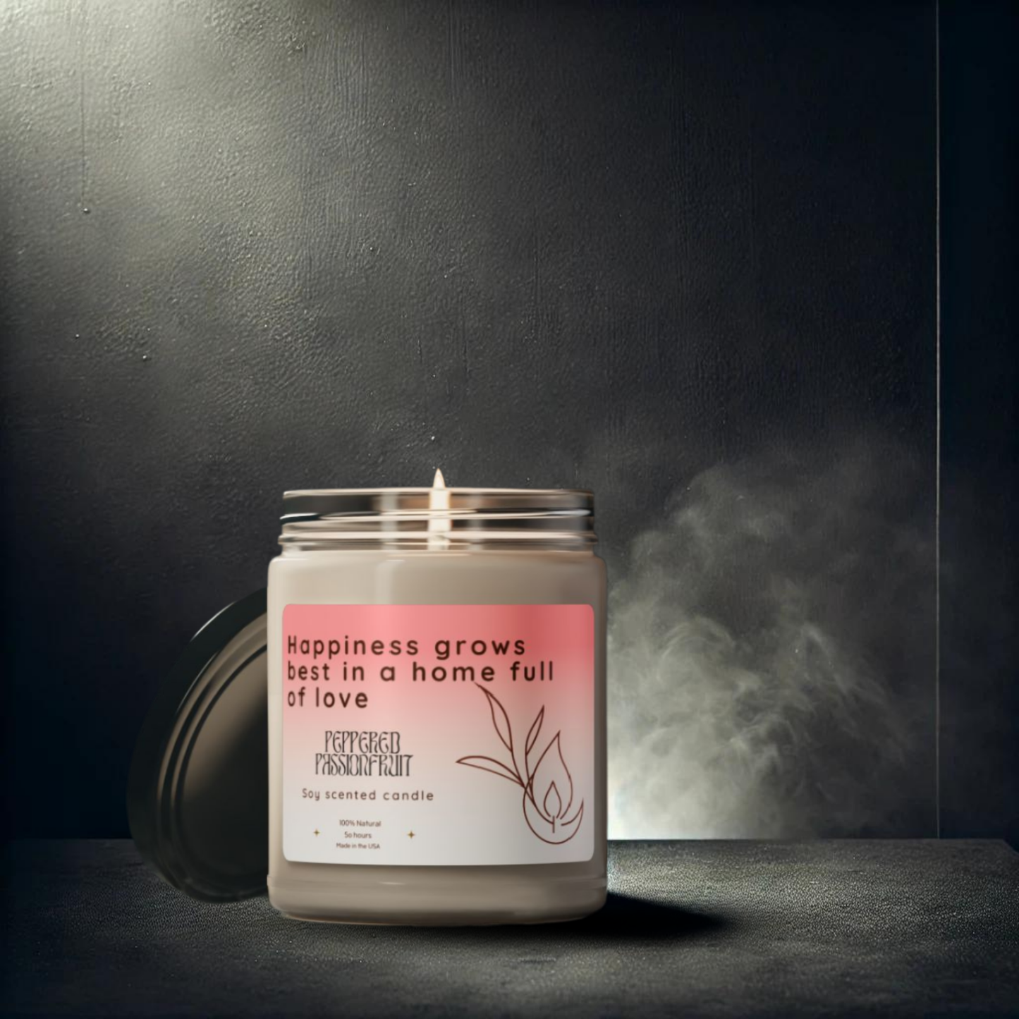 9oz Sea Salt + Orchid Clear Candle – Love & Happiness at Home