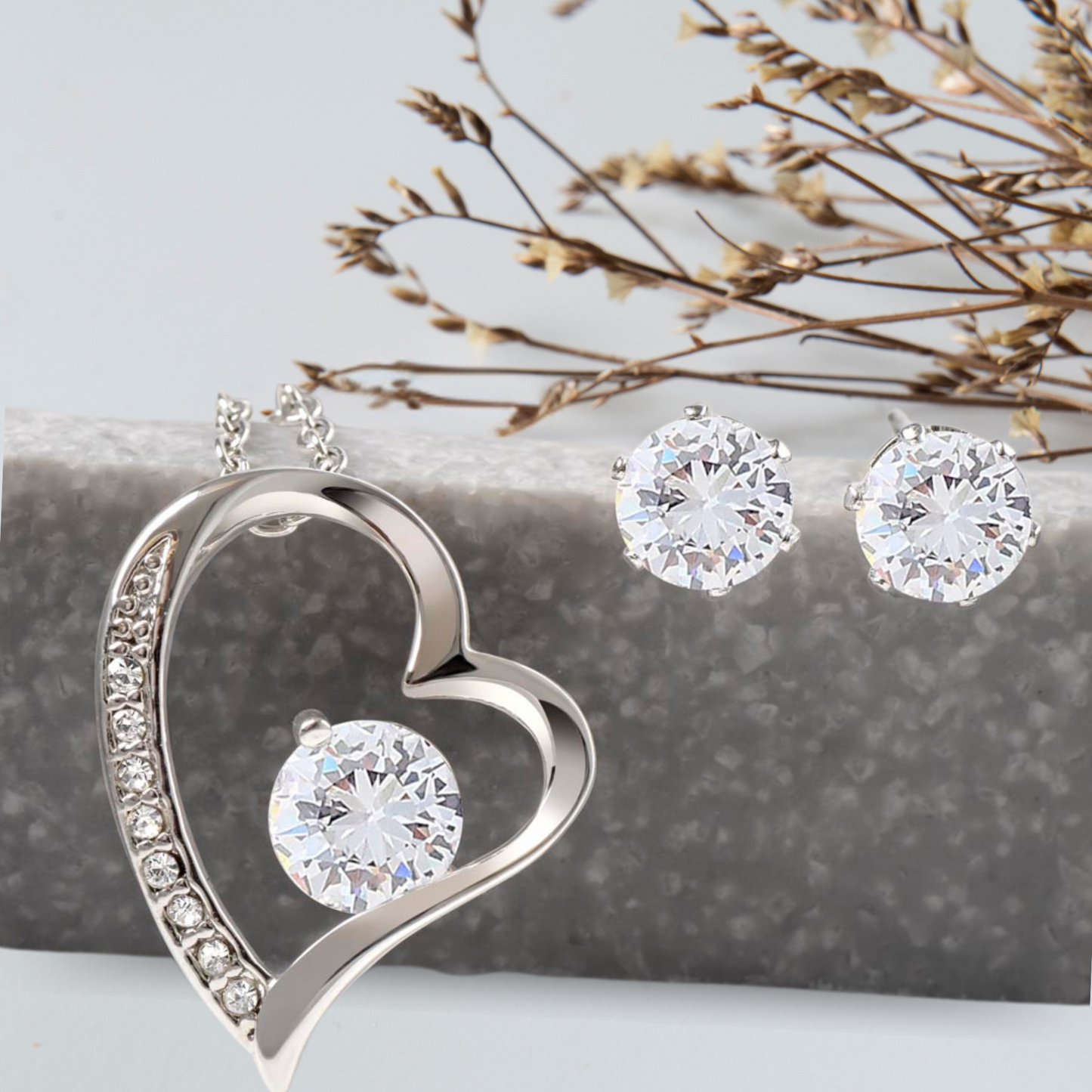 Heart of Our Home - Love Necklace & Earring Set