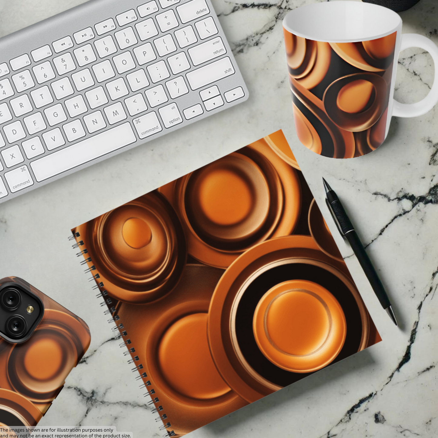 Amber Echo 8.5"x8.5" Hardcover Notebook
