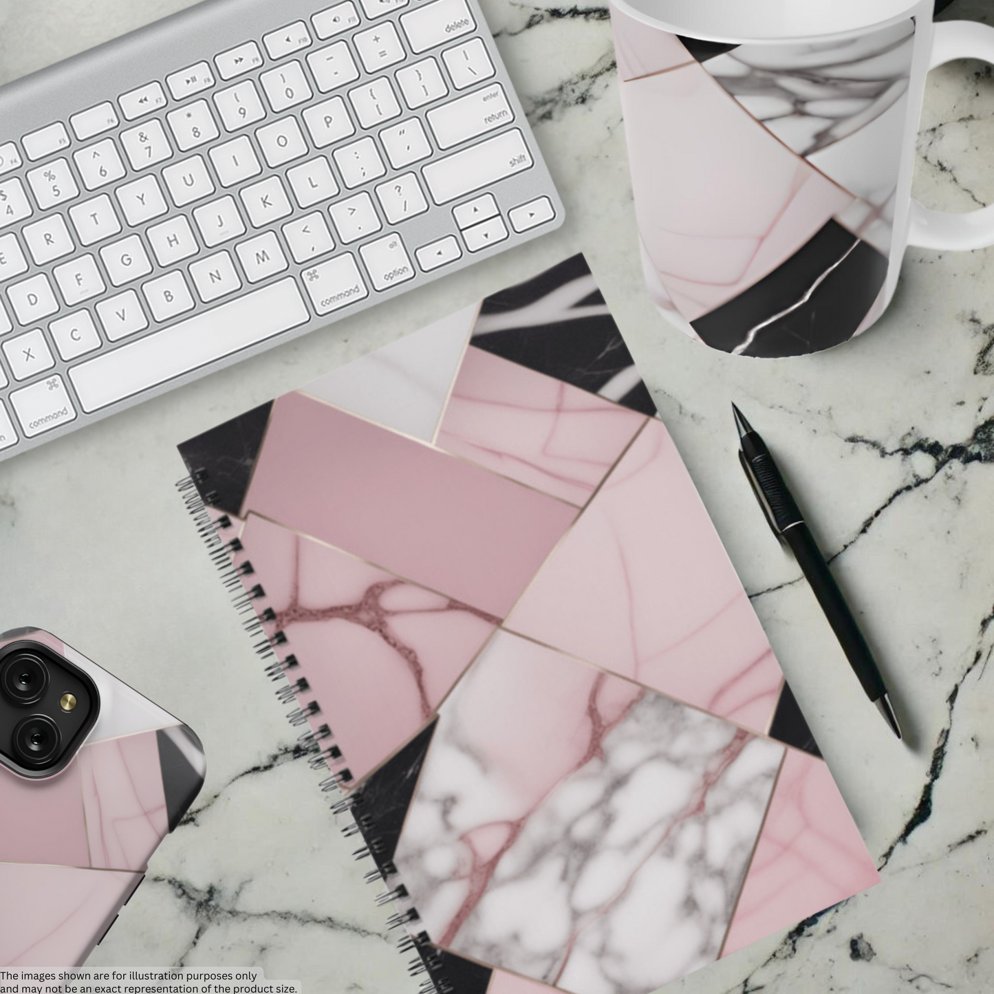 Blush Geometry 5.5”x8.5" Hardcover Notebook