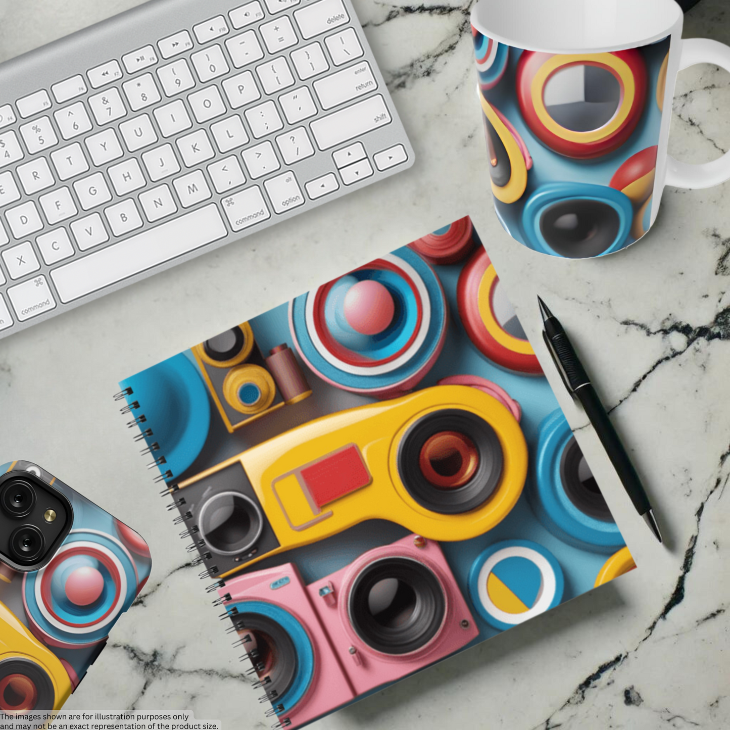 Camera Carnival 8.5"x8.5" Hardcover Notebook