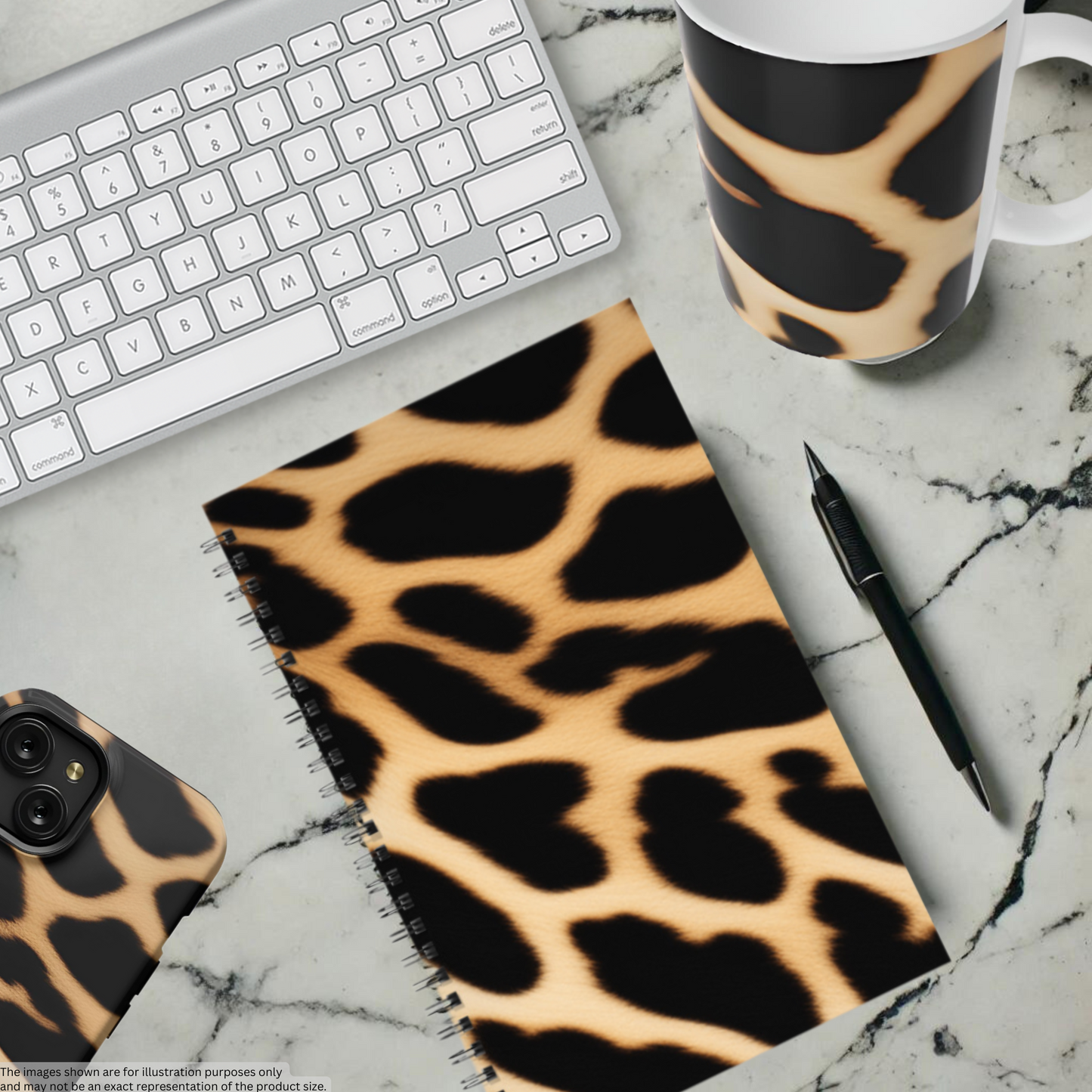 Cheetah Charm 5.5”x8.5" Hardcover Notebook
