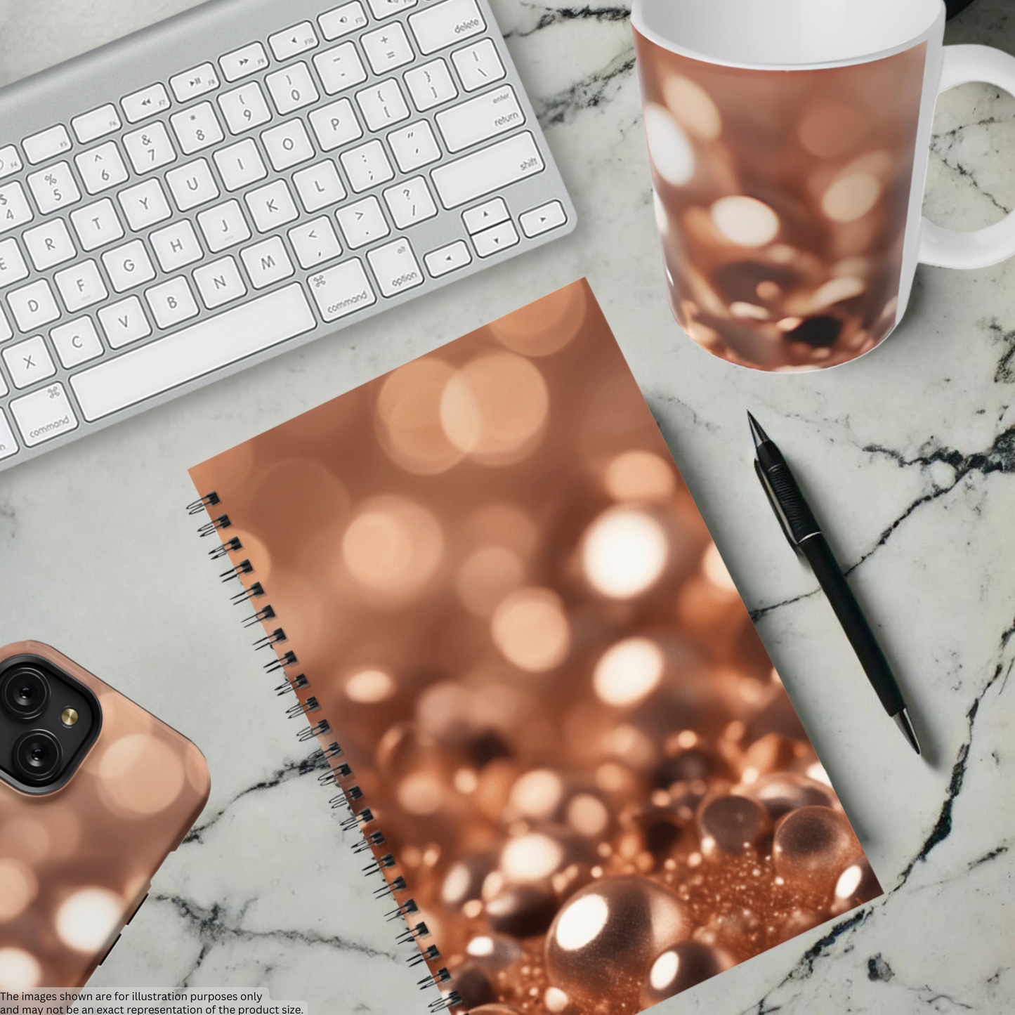Copper Gleam 5.5”x8.5" Hardcover Notebook
