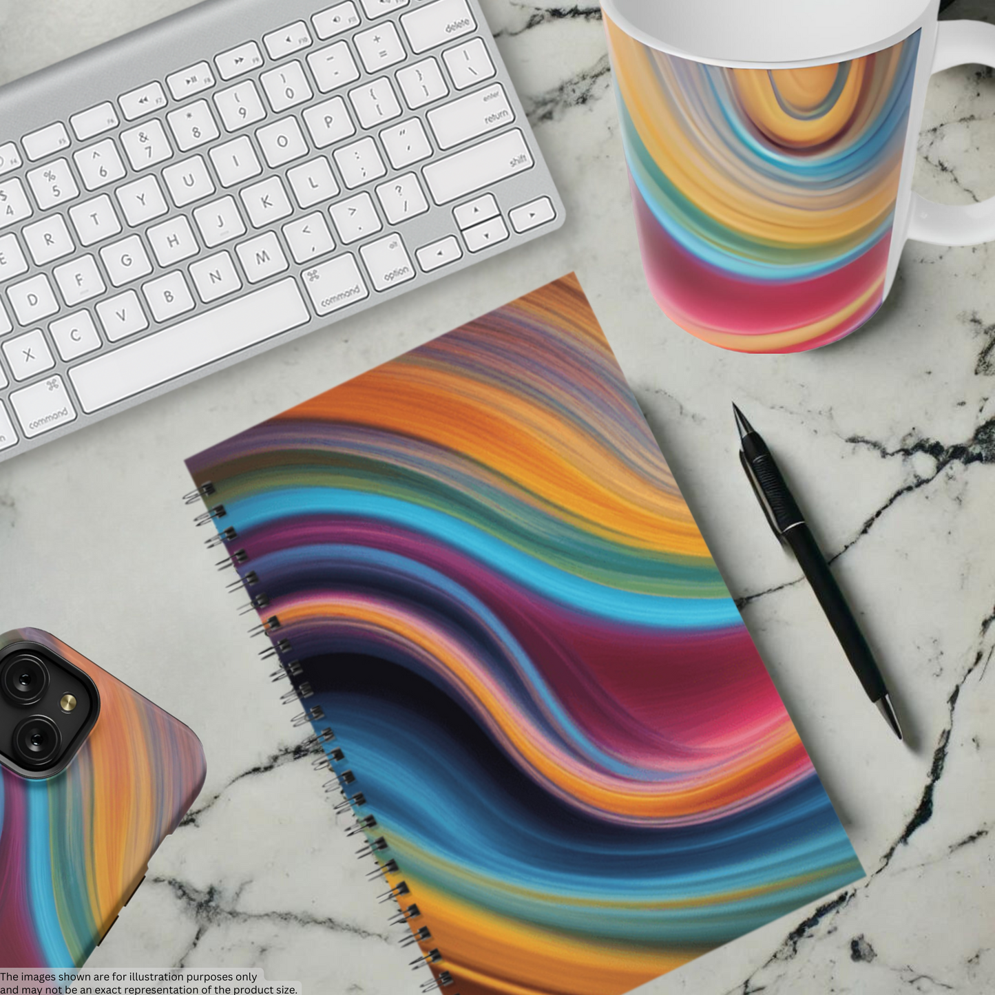 Cosmic Waves 5.5"x8.5" Hardcover Planner