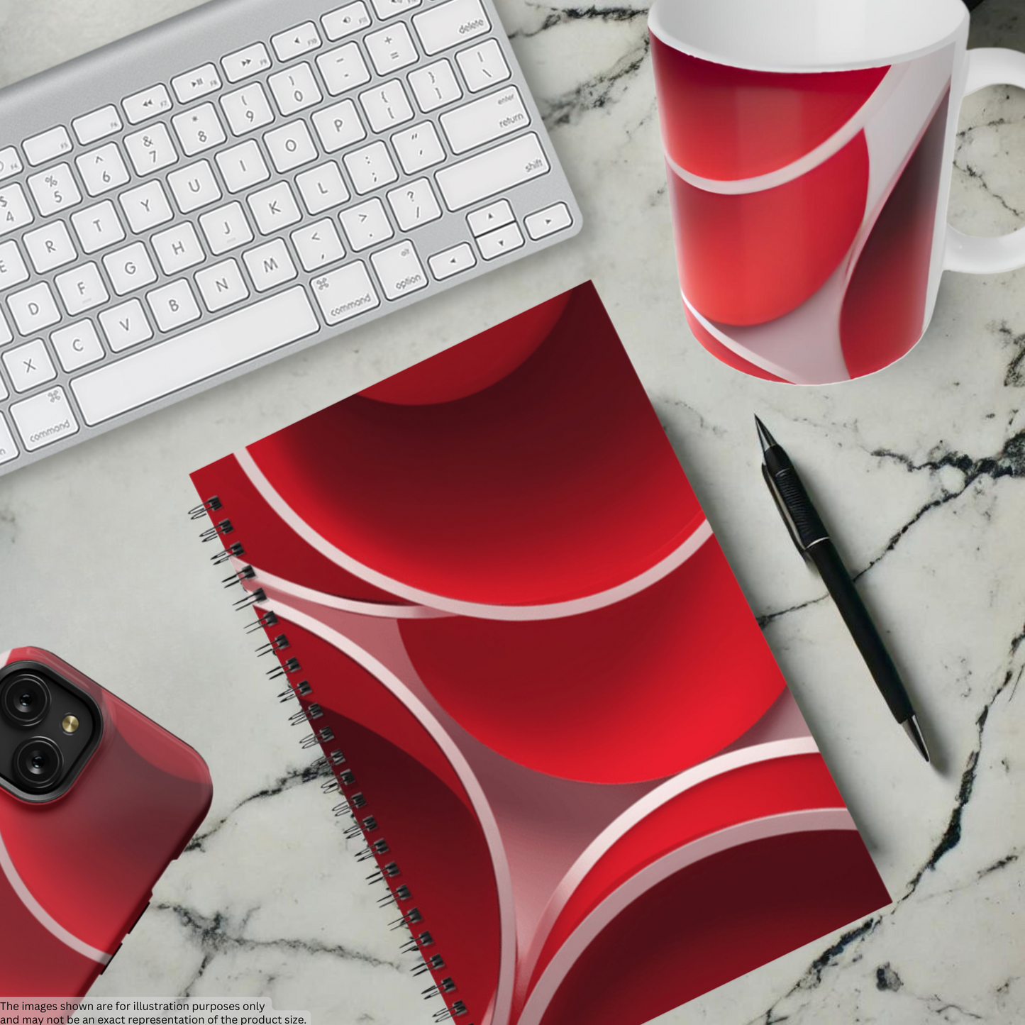 Crimson Curls 5.5"x8.5" Hardcover Planner