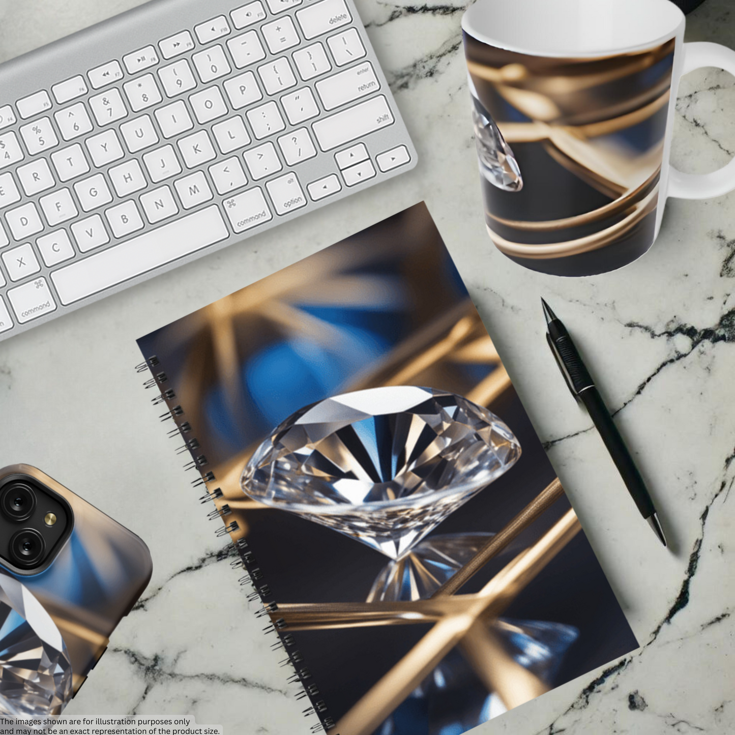 Crystal Elegance 5.5”x8.5" Hardcover Notebook