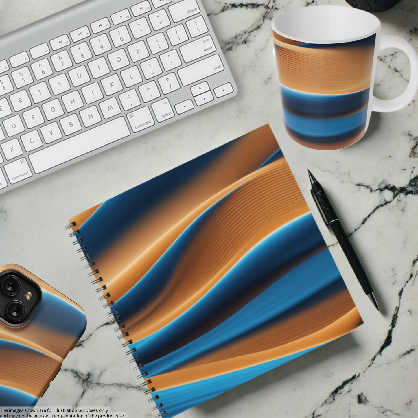 Desert Waves 8.5"x8.5" Hardcover Notebook
