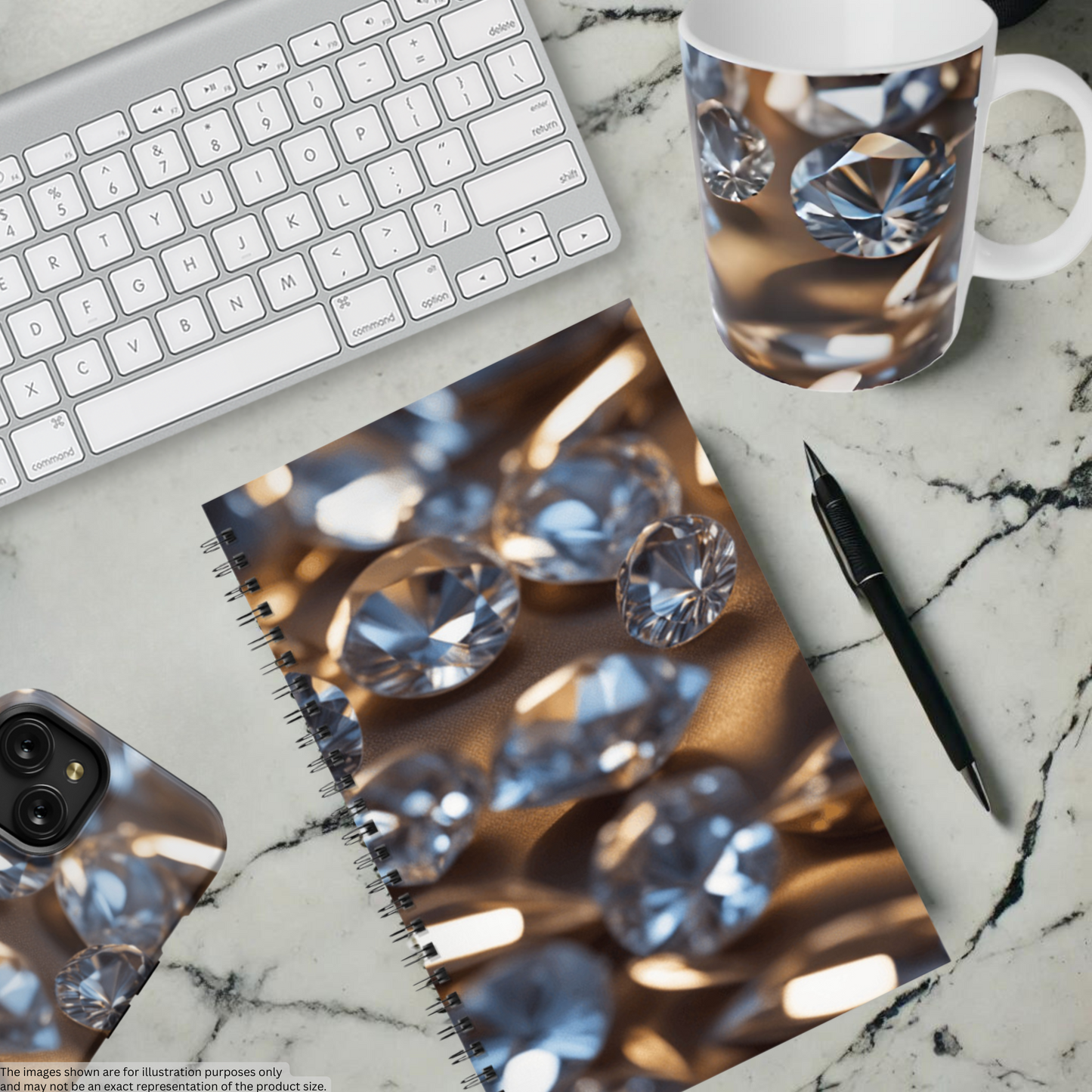 Diamond Dream 5.5”x8.5" Hardcover Notebook