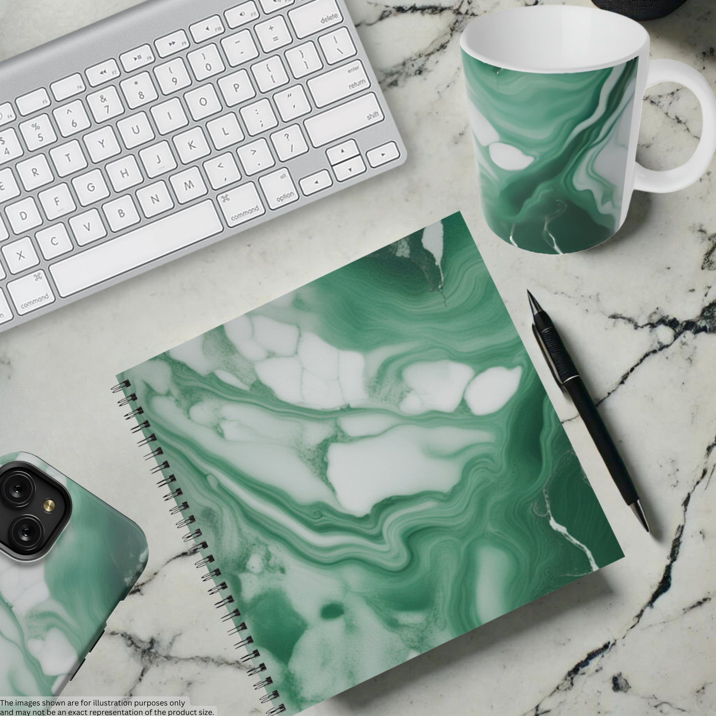 Emerald Essence 8.5"x8.5" Hardcover Notebook