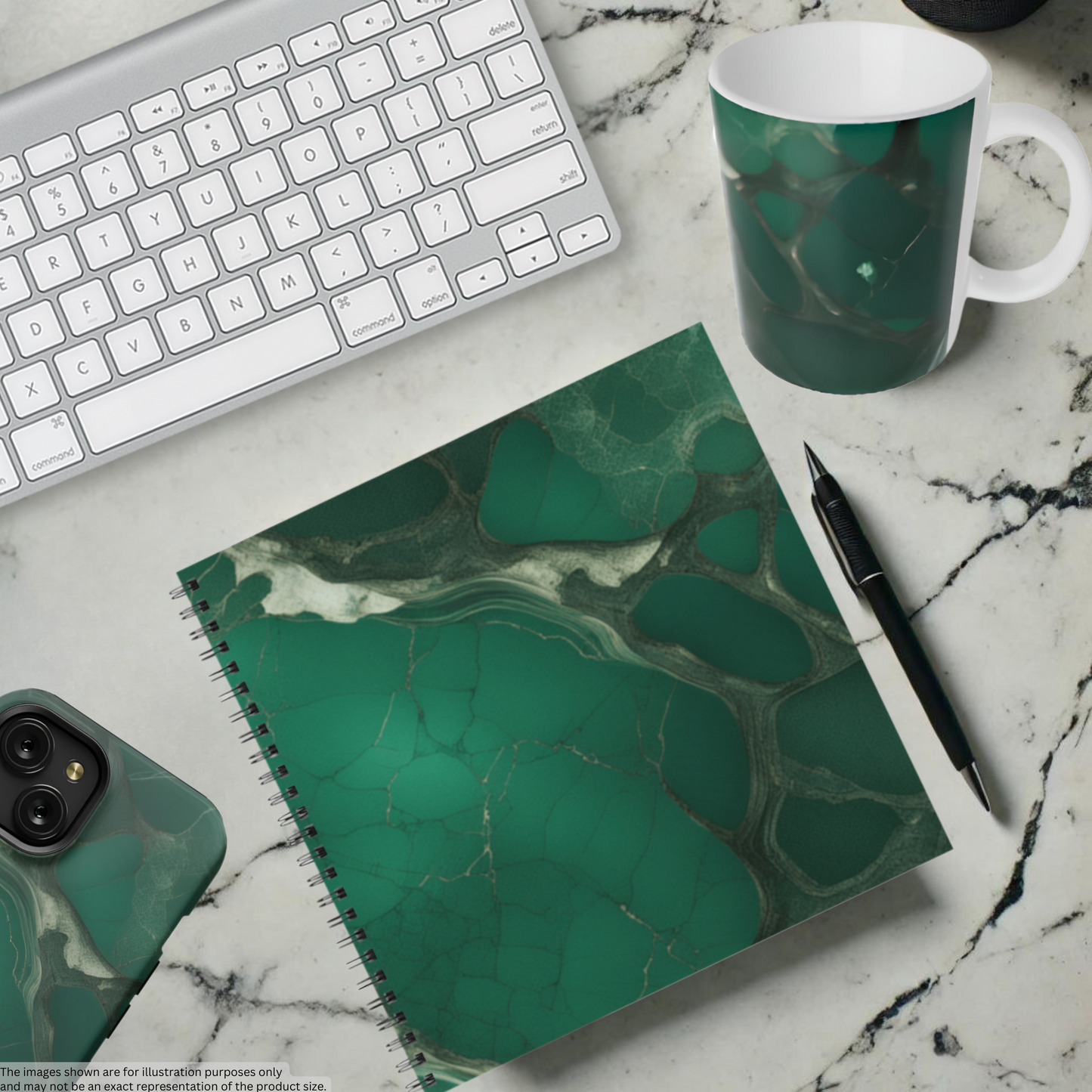 Emerald Web 8.5"x8.5" Hardcover Notebook
