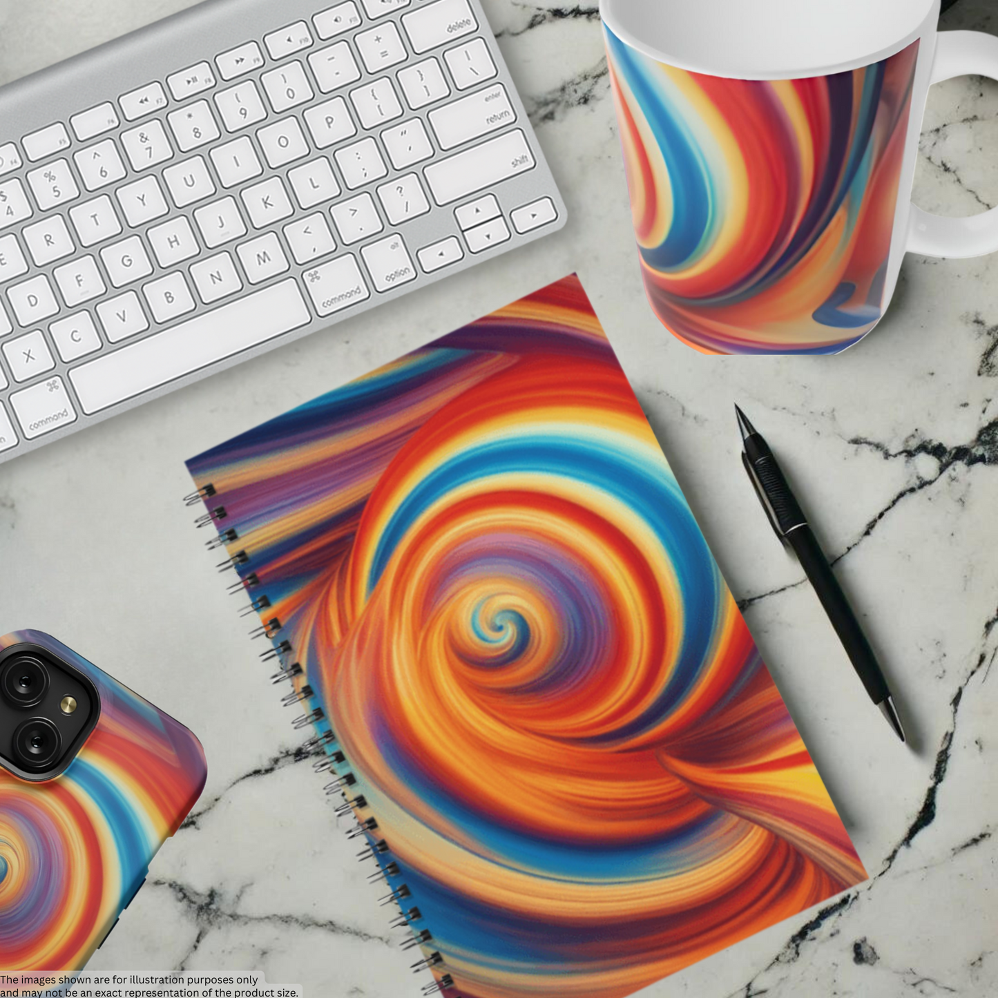 Fiery Vortex 5.5"x8.5" Hardcover Planner
