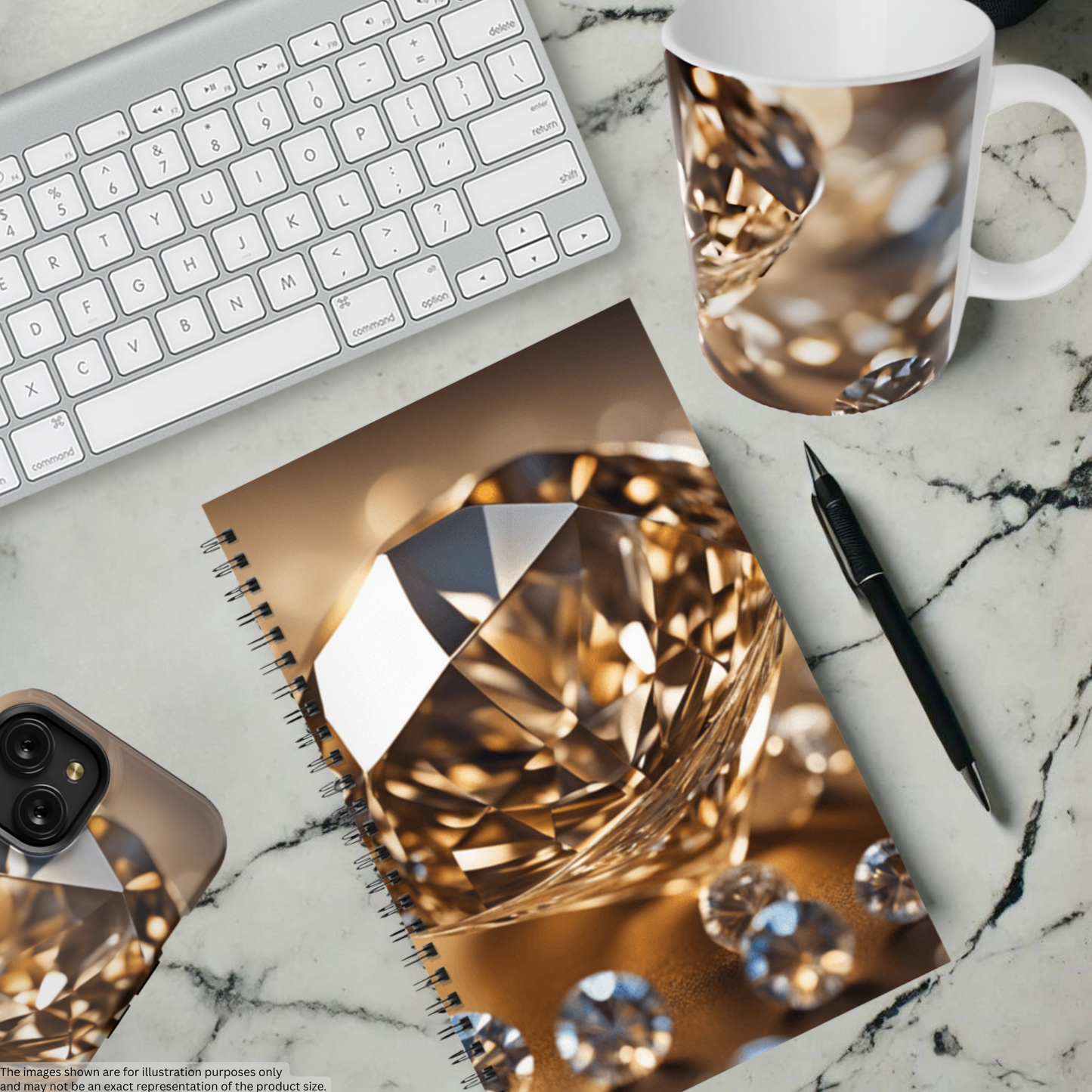 Golden Glimmer 5.5"x8.5" Hardcover Planner
