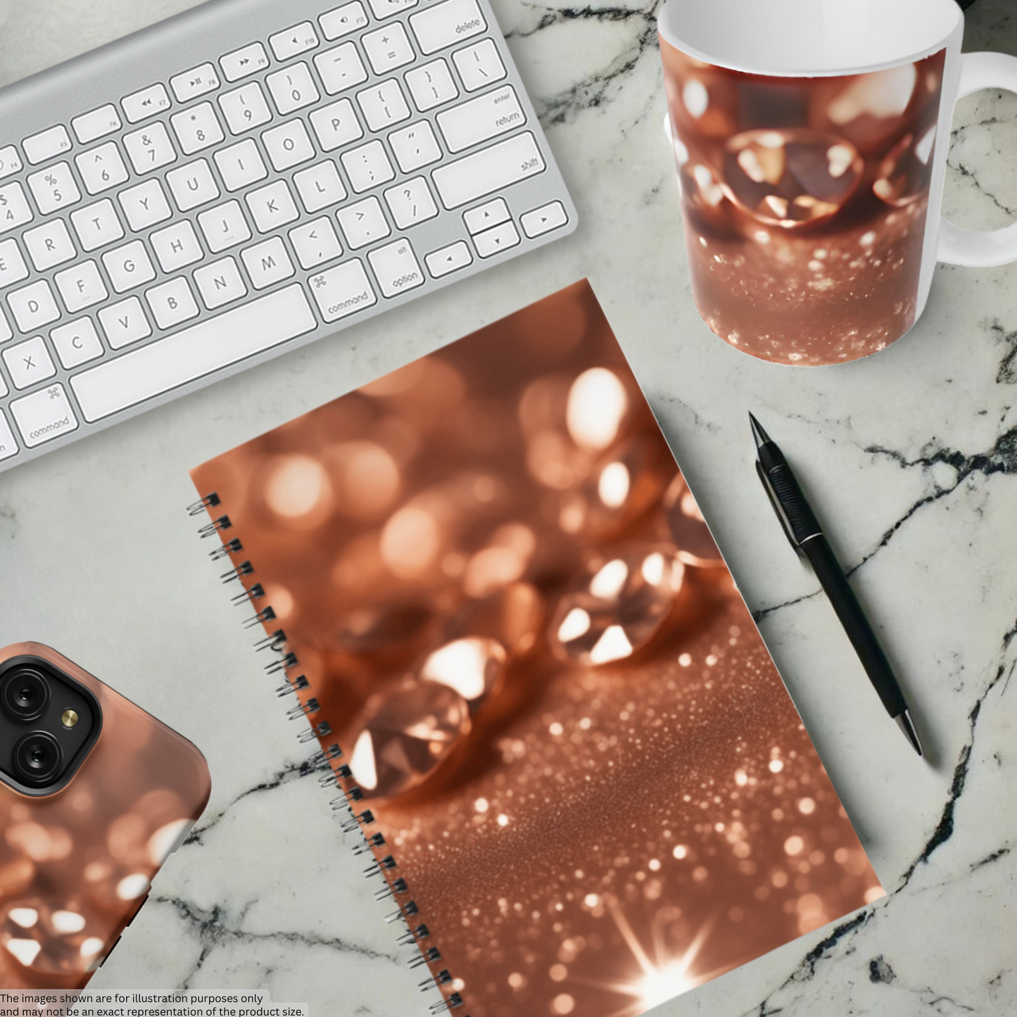 Golden Glimmer 5.5"x8.5" Hardcover Planner