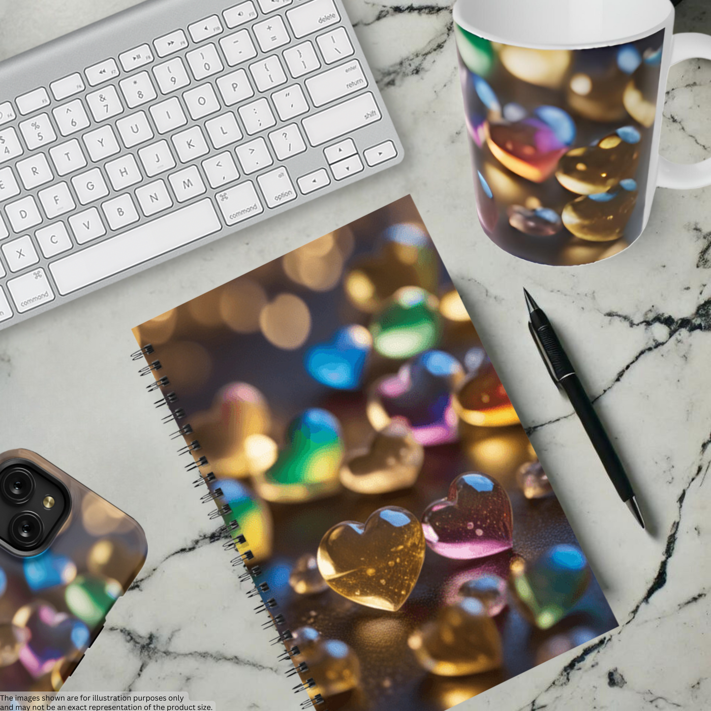 Golden Love Glow 5.5"x8.5" Hardcover Planner