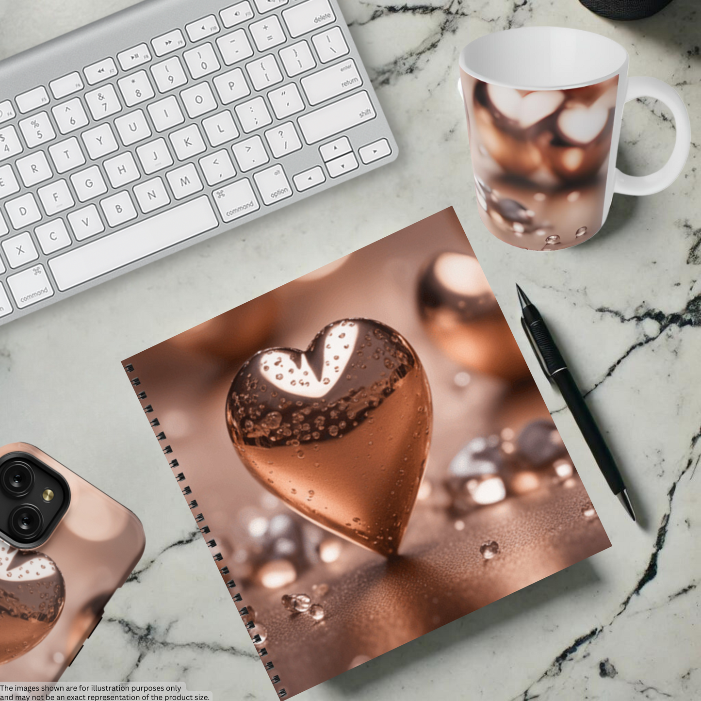 Heart of Bronze 8.5" x 8.5" Hardcover Notebook