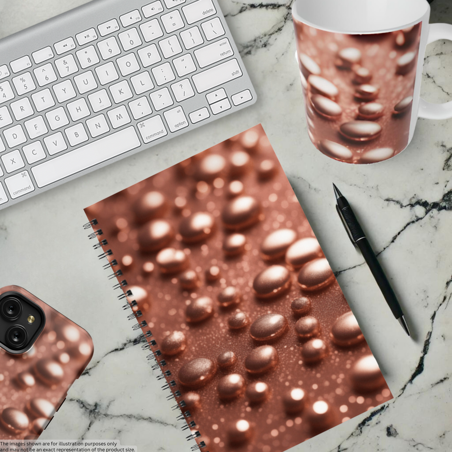 Luminous Drops 5.5”x8.5" Hardcover Notebook