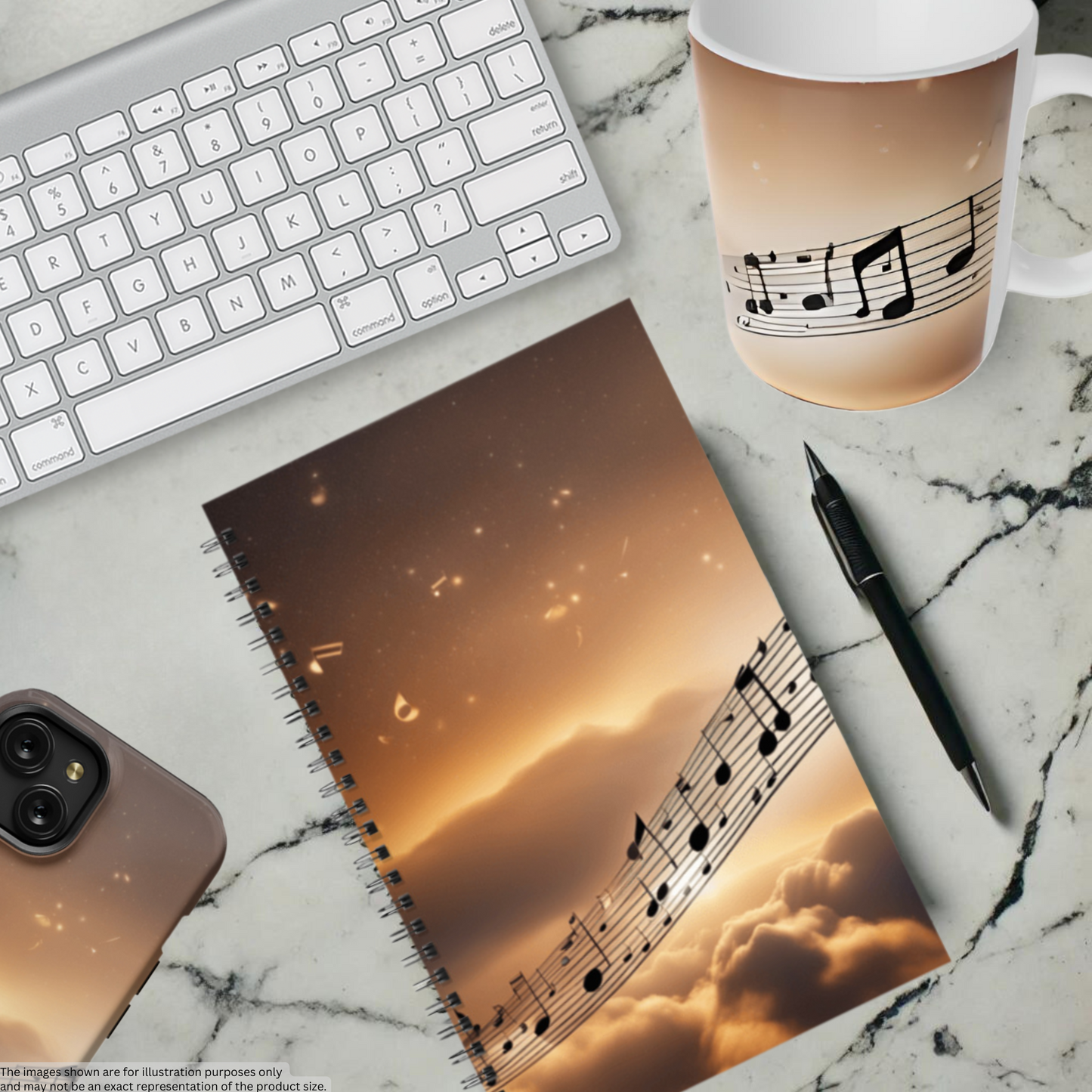 Melody of Love 5.5”x8.5" Hardcover Notebook