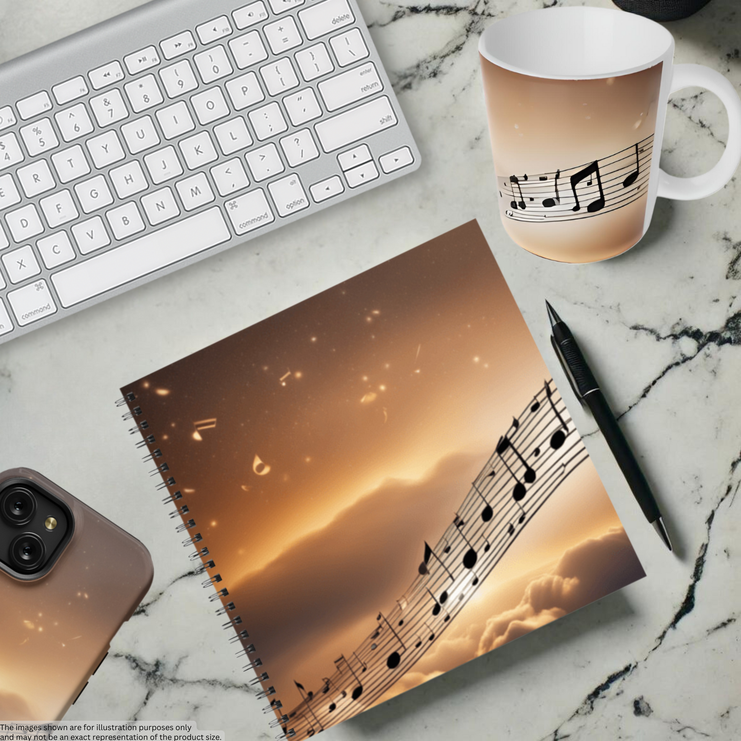 Melody of Love 8.5"x8.5" Hardcover Notebook