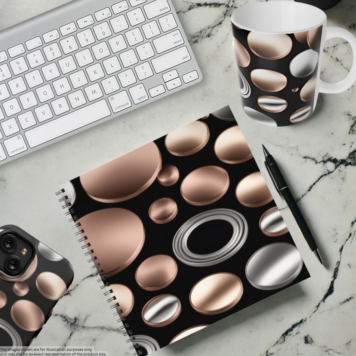 Metallic Mosaic 8.5"x8.5" Hardcover Notebook