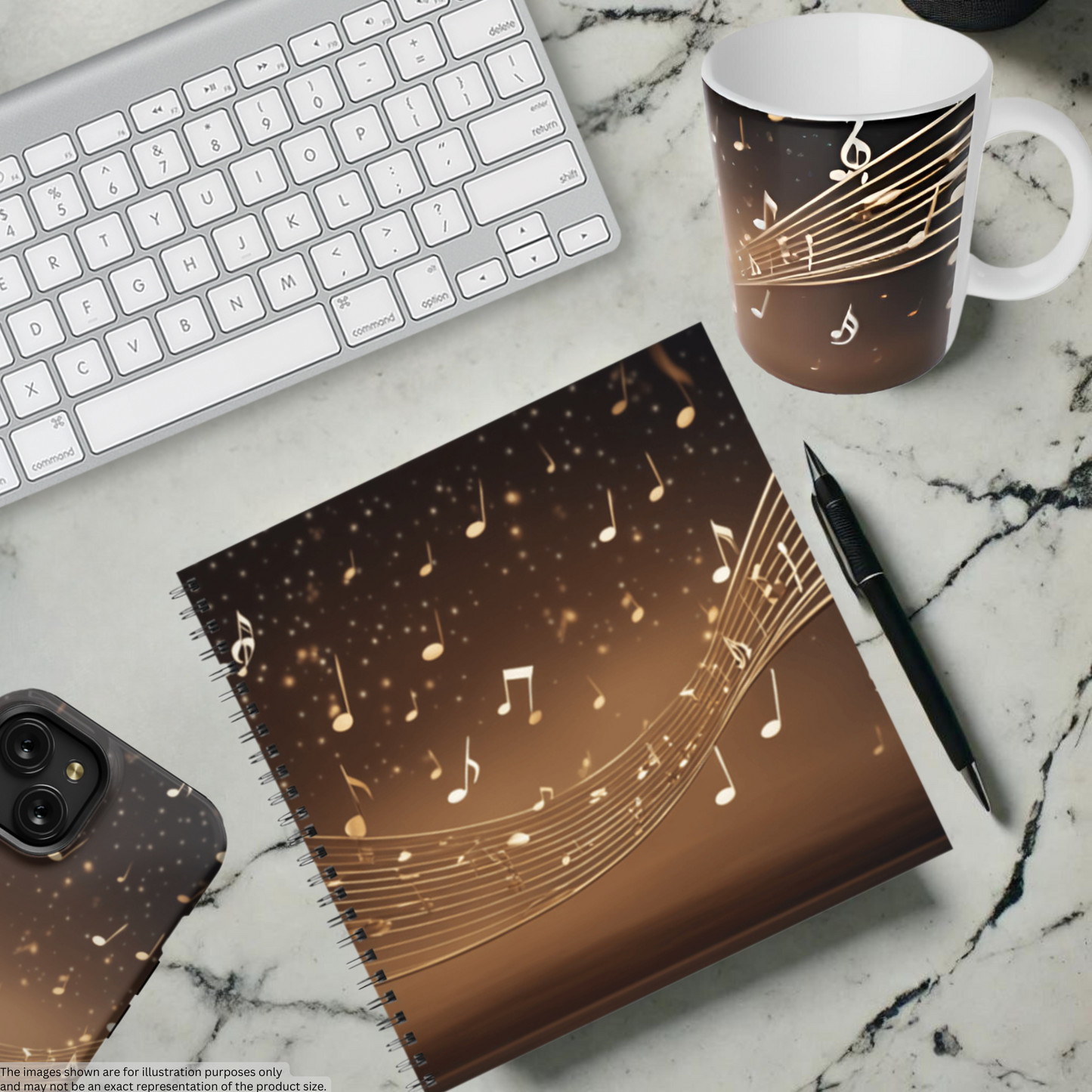 Musical Starlight 8.5"x8.5" Hardcover Notebook
