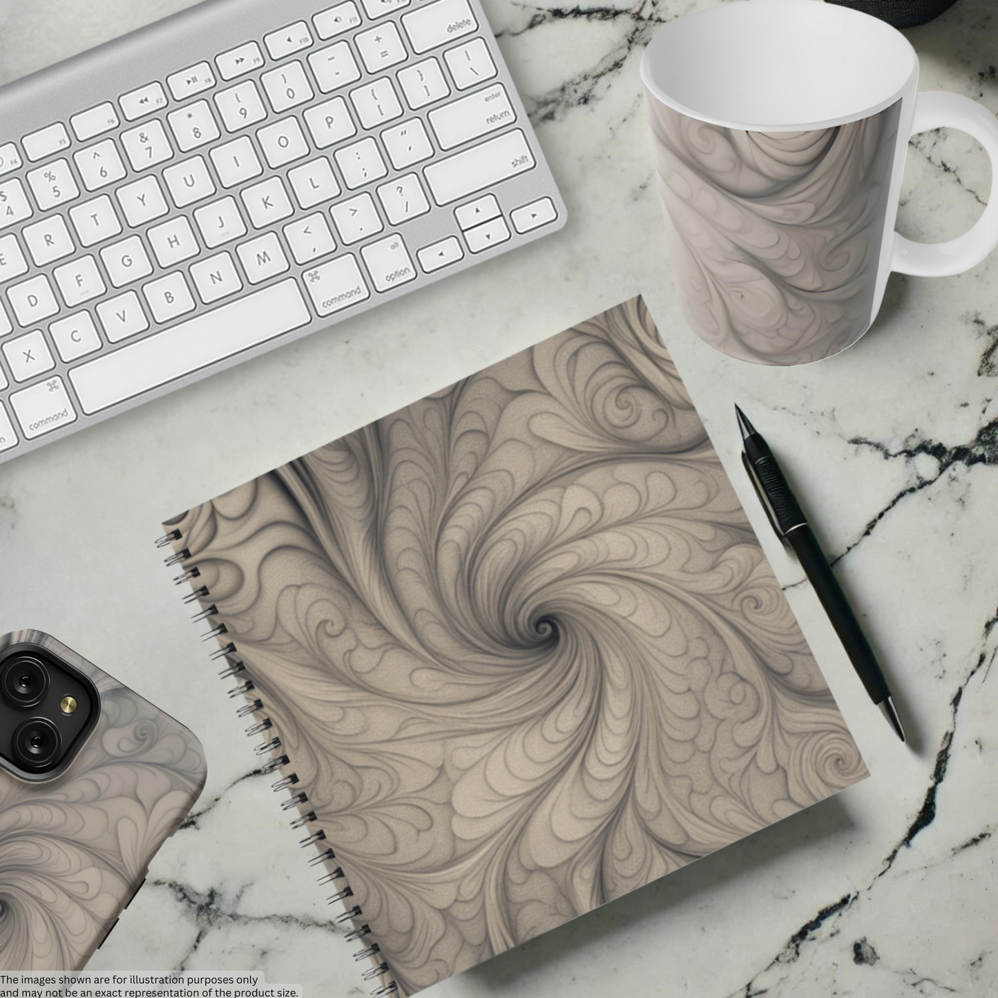 Mystic Whirl 8.5"x8.5" Hardcover Notebook