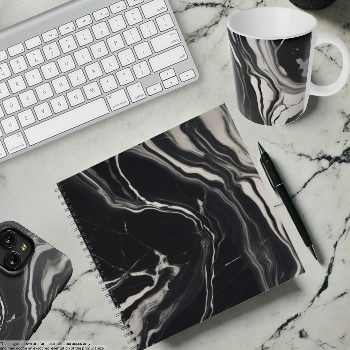 Onyx Flow 8.5"x8.5" Hardcover Notebook