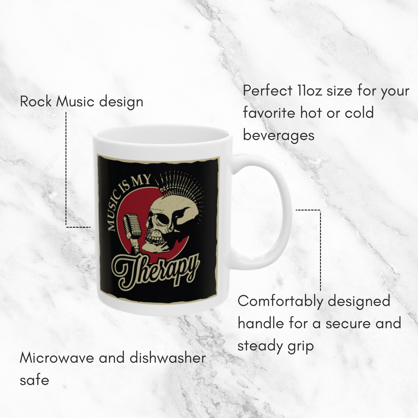Music is My Therapy - 11oz Mug