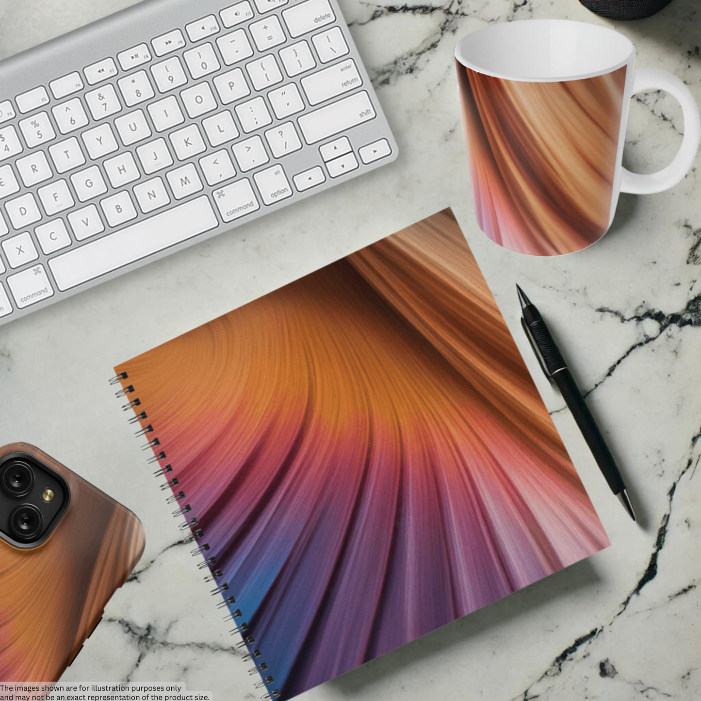 Radiant Swirl 8.5"x8.5" Hardcover Notebook
