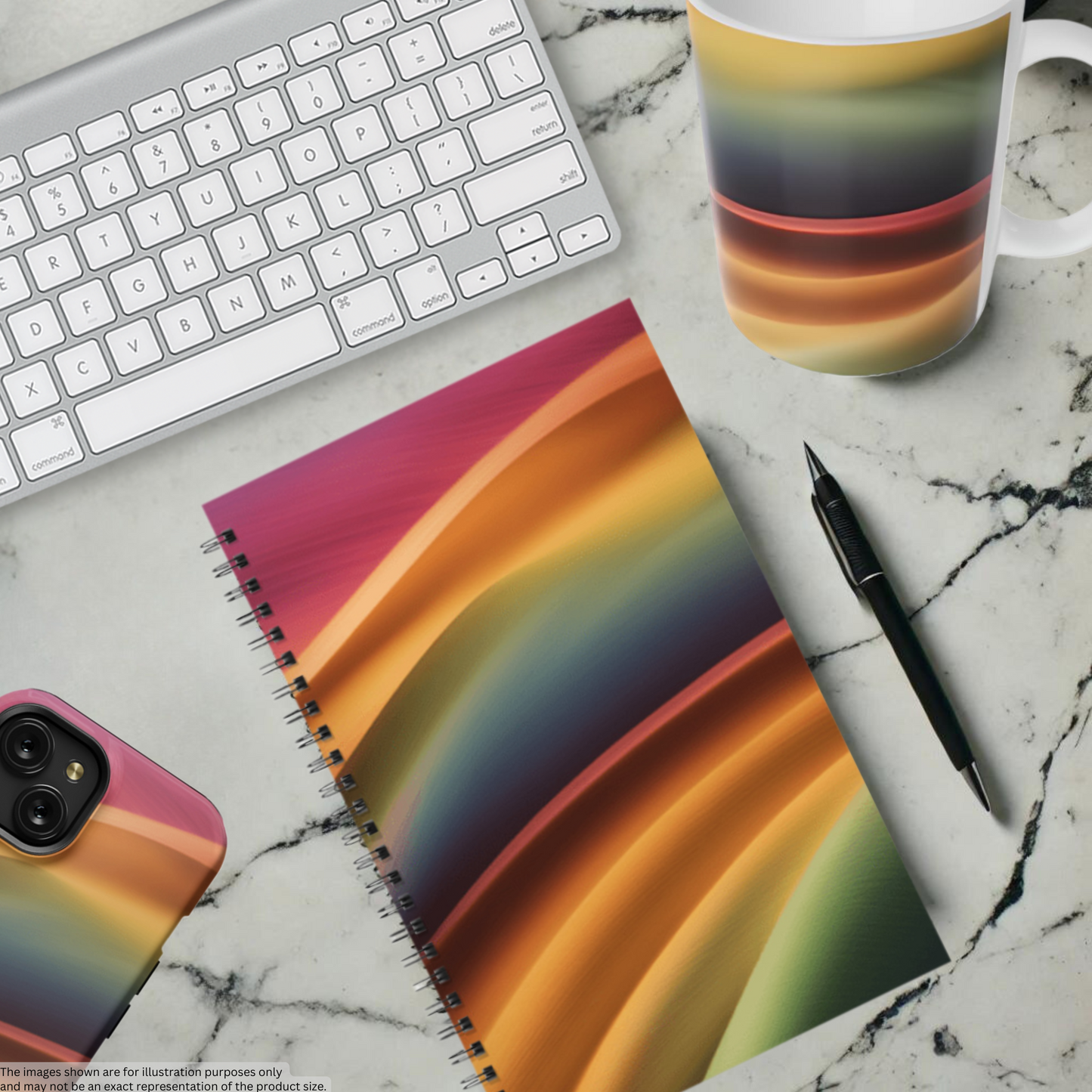 Rainbow Cascade 5.5"x8.5" Hardcover Notebook