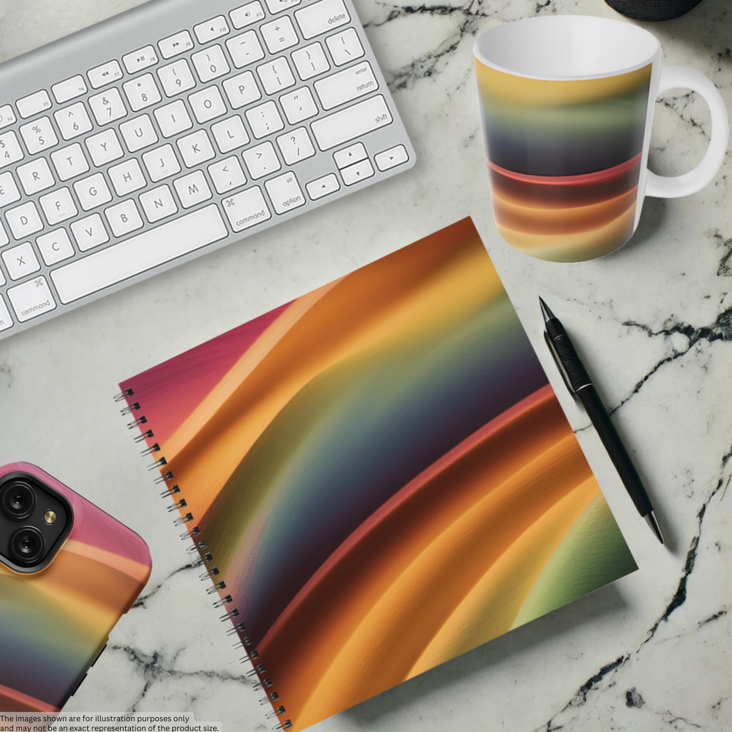 Rainbow Cascade 8.5"x8.5" Hardcover Notebook