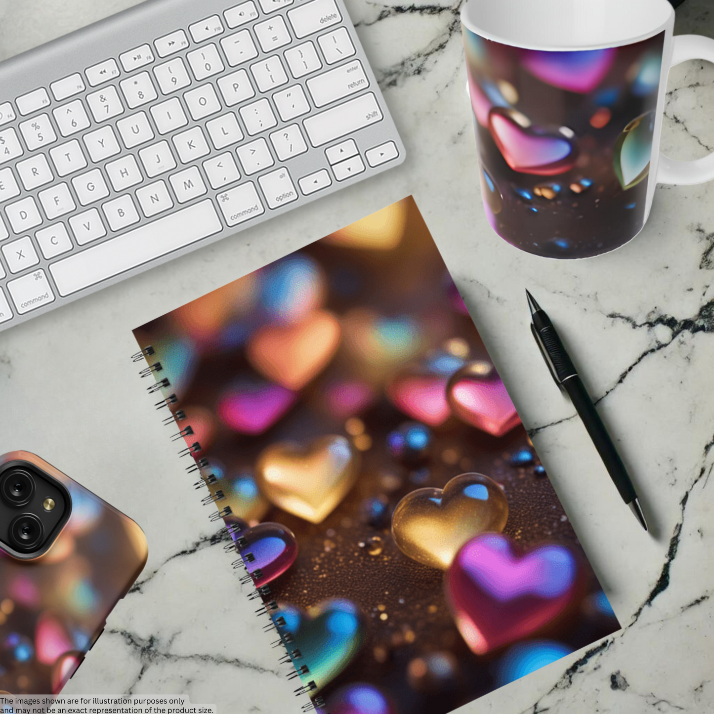 Rainbow Heartbeat 5.5"x8.5" Hardcover Notebook