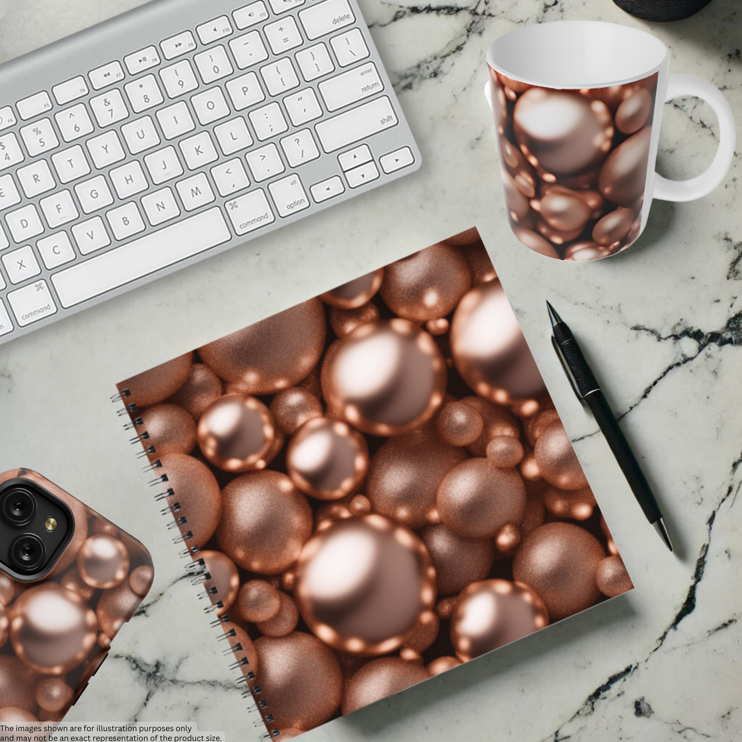 Rosy Gleam 8.5" x 8.5" Hardcover Notebook