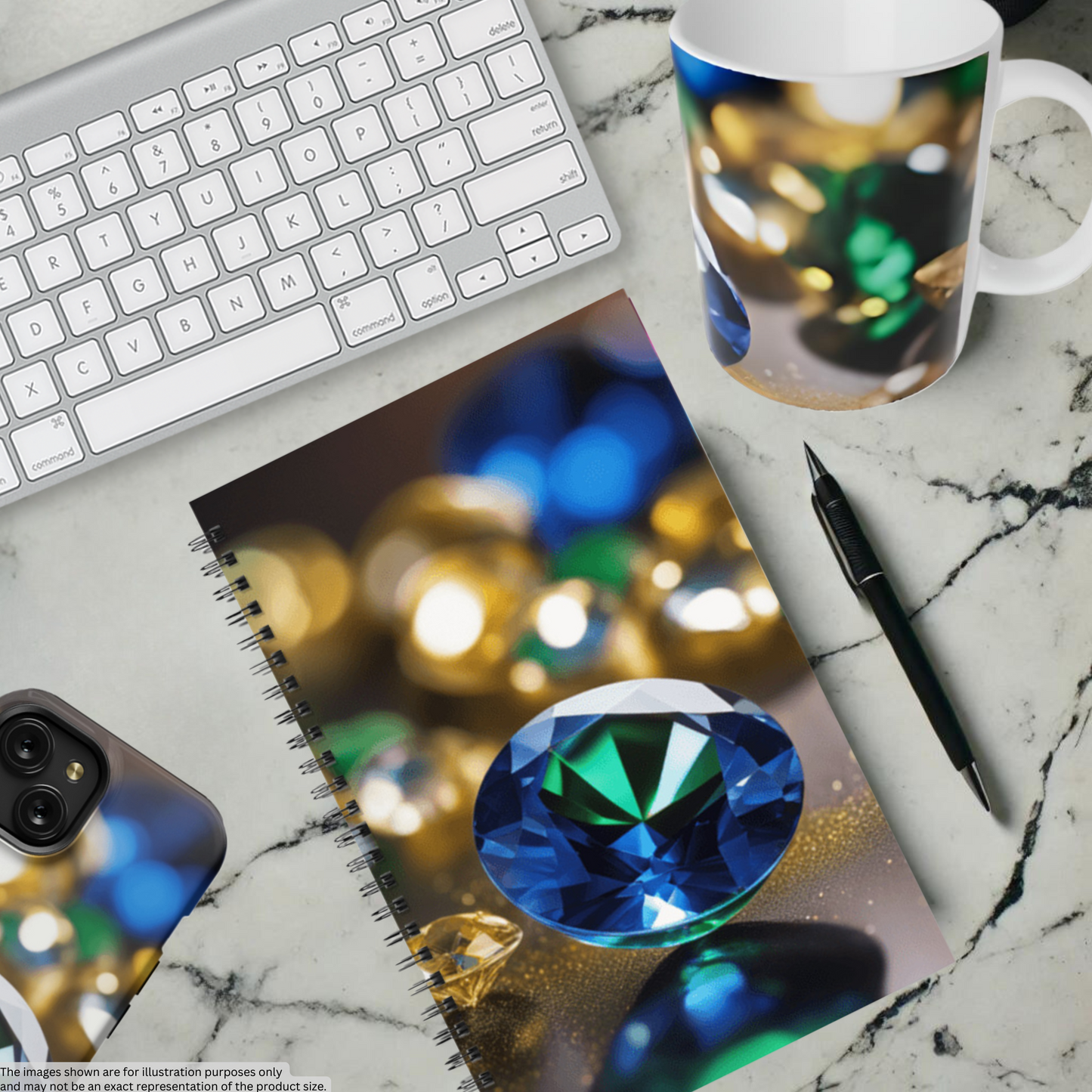 Sapphire Glow 5.5”x8.5" Hardcover Notebook