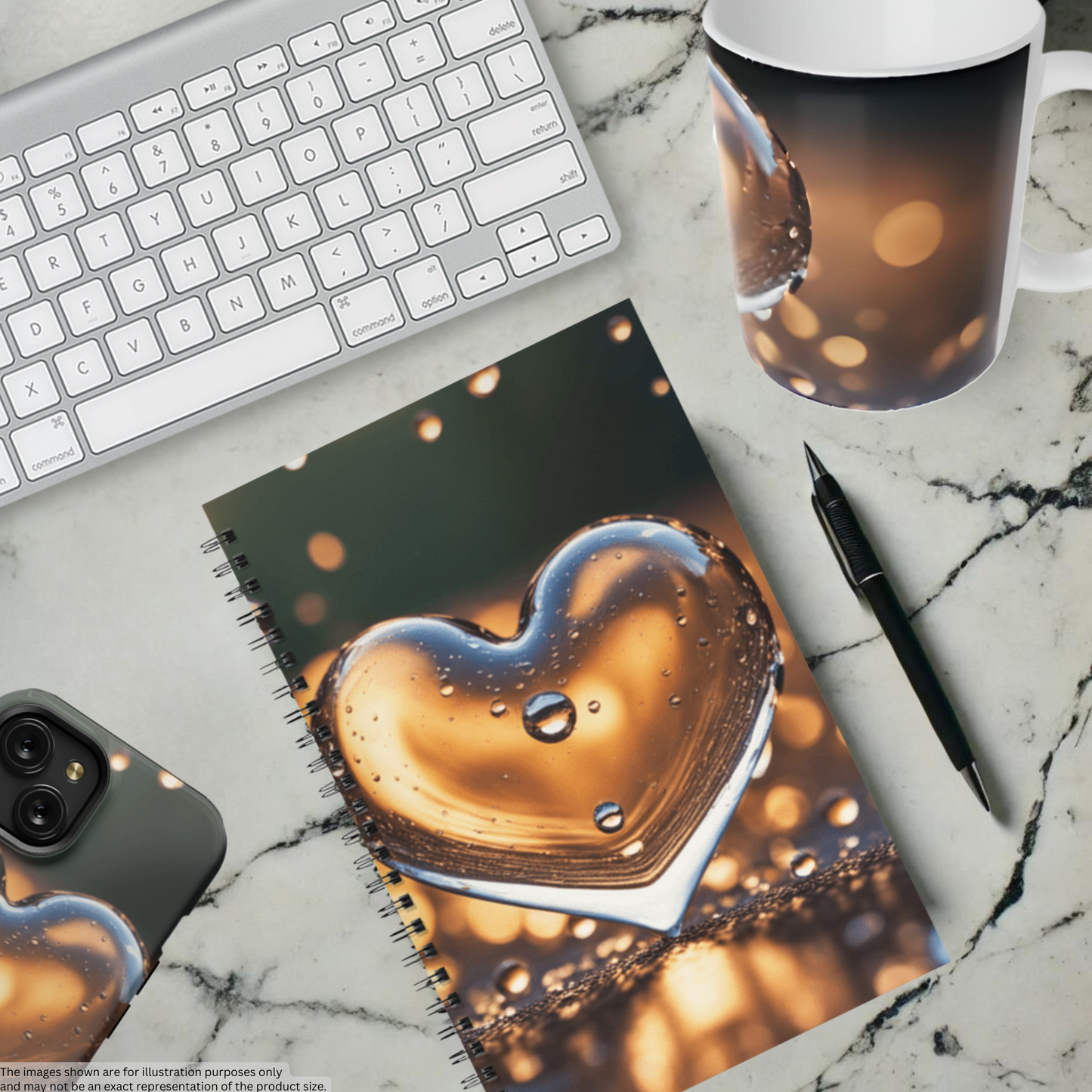 Sunset Heart Splash 5.5"x8.5" Hardcover Planner