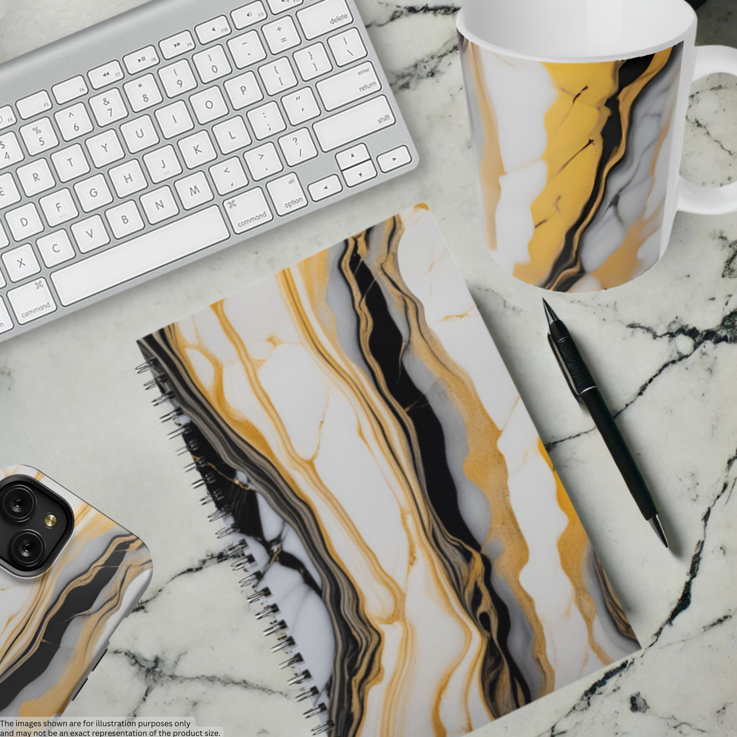 Sunset Marble 5.5”x8.5" Hardcover Notebook