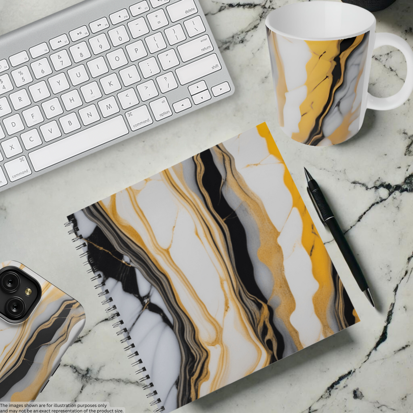 Sunset Marble 8.5"x8.5" Hardcover Notebook