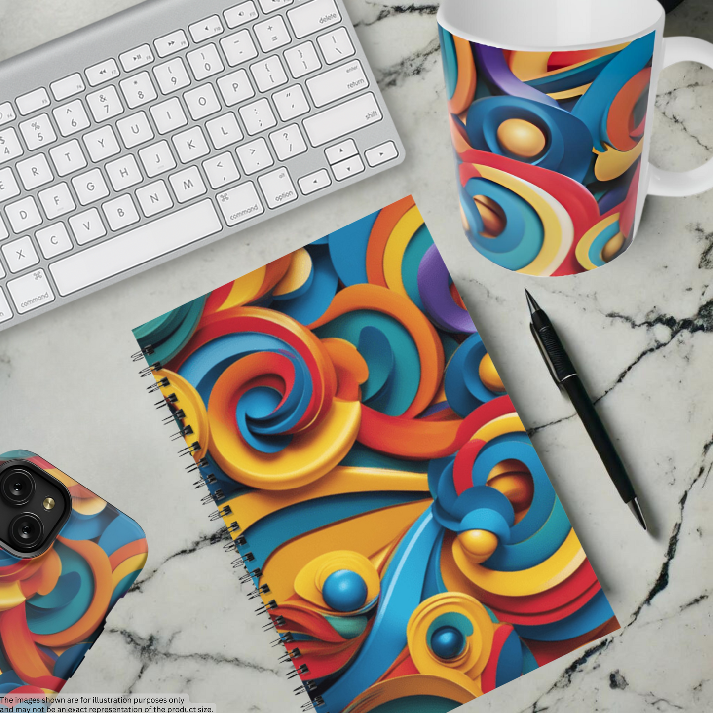 Swirl Fiesta 5.5"x8.5" Hardcover Planner