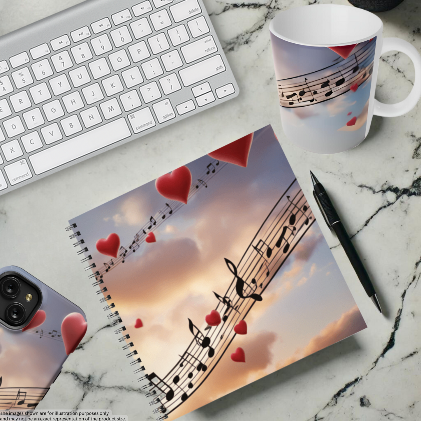 Symphony in the Sky 8.5"x8.5" Hardcover Notebook