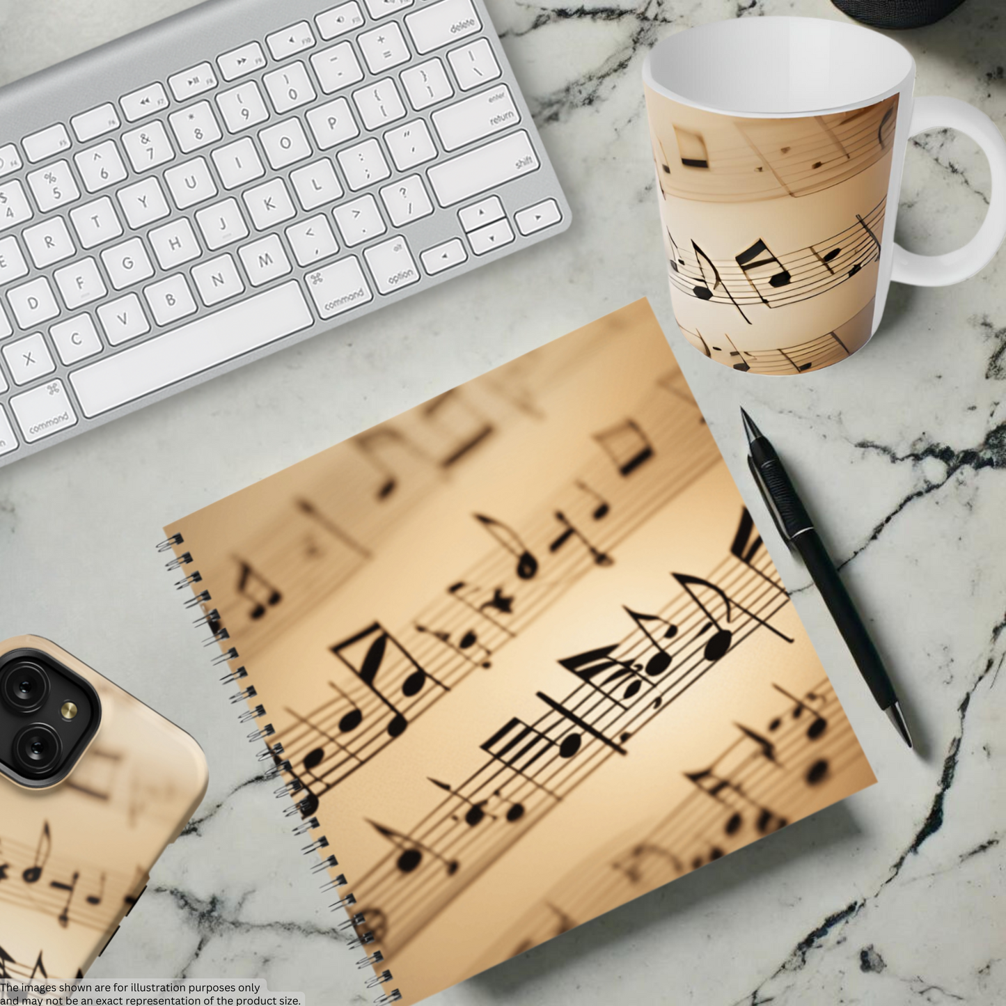 Symphony of Notes 8.5"x8.5" Hardcover Notebook