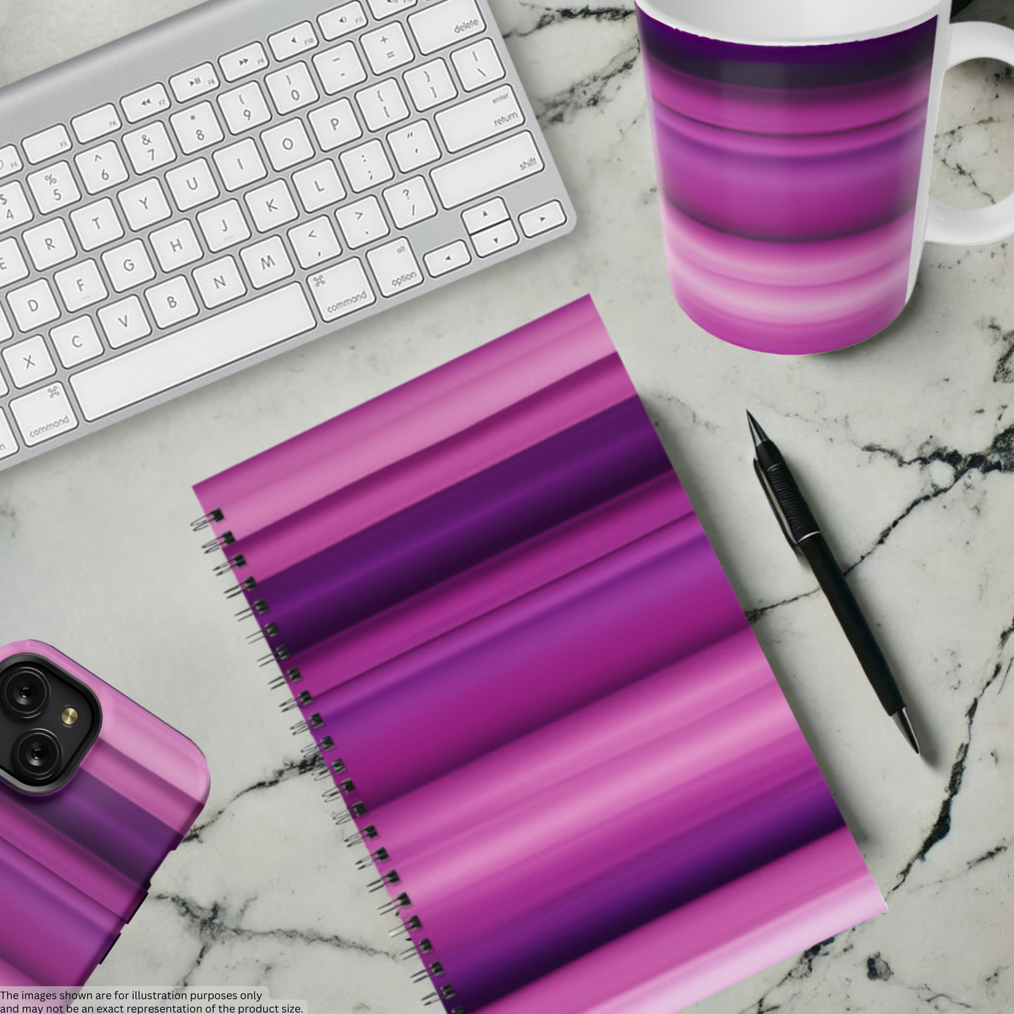 Violet Waves 5.5"x8.5" Hardcover Planner