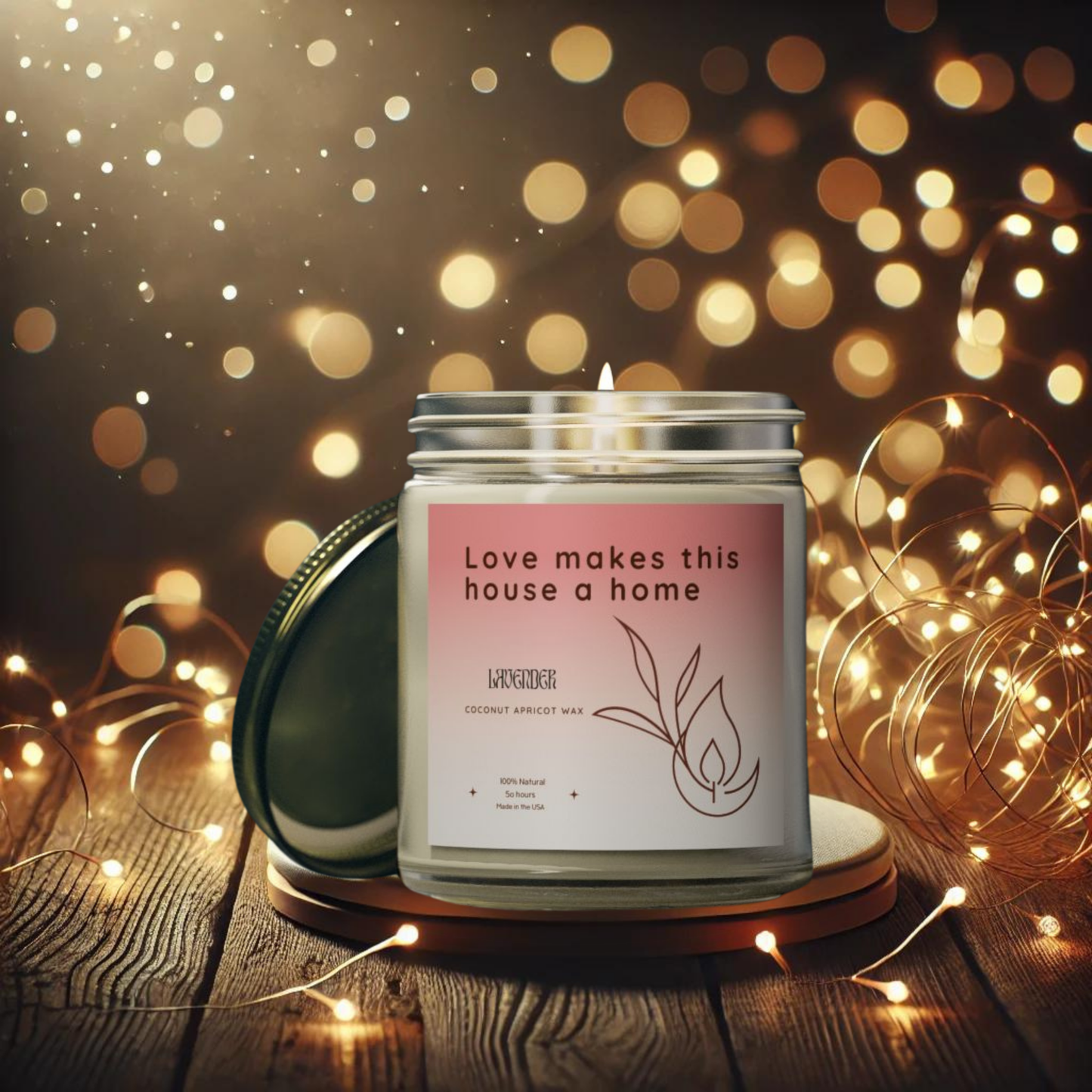 9oz Lavender Clear Candle – Love Makes a Home