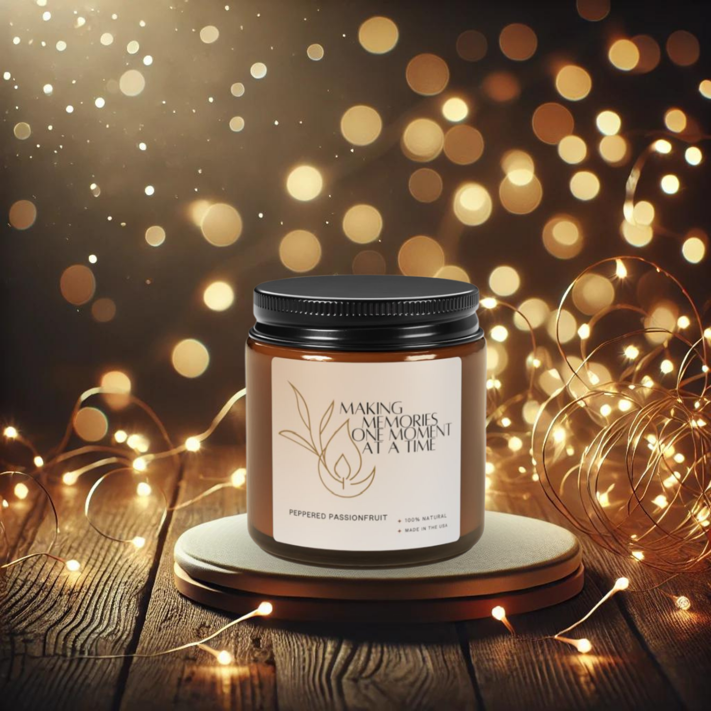 4oz Peppered Passionfruit Amber Candle – Moments & Memories