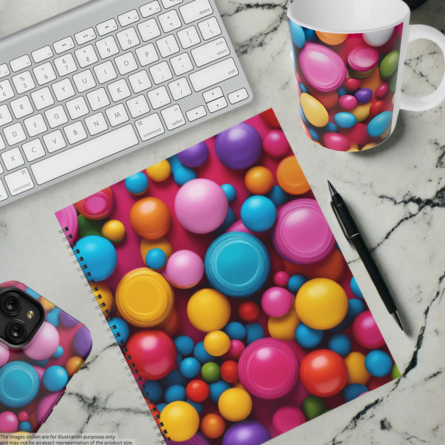 Bubble Pop 8.5"x11" Hardcover Notebook