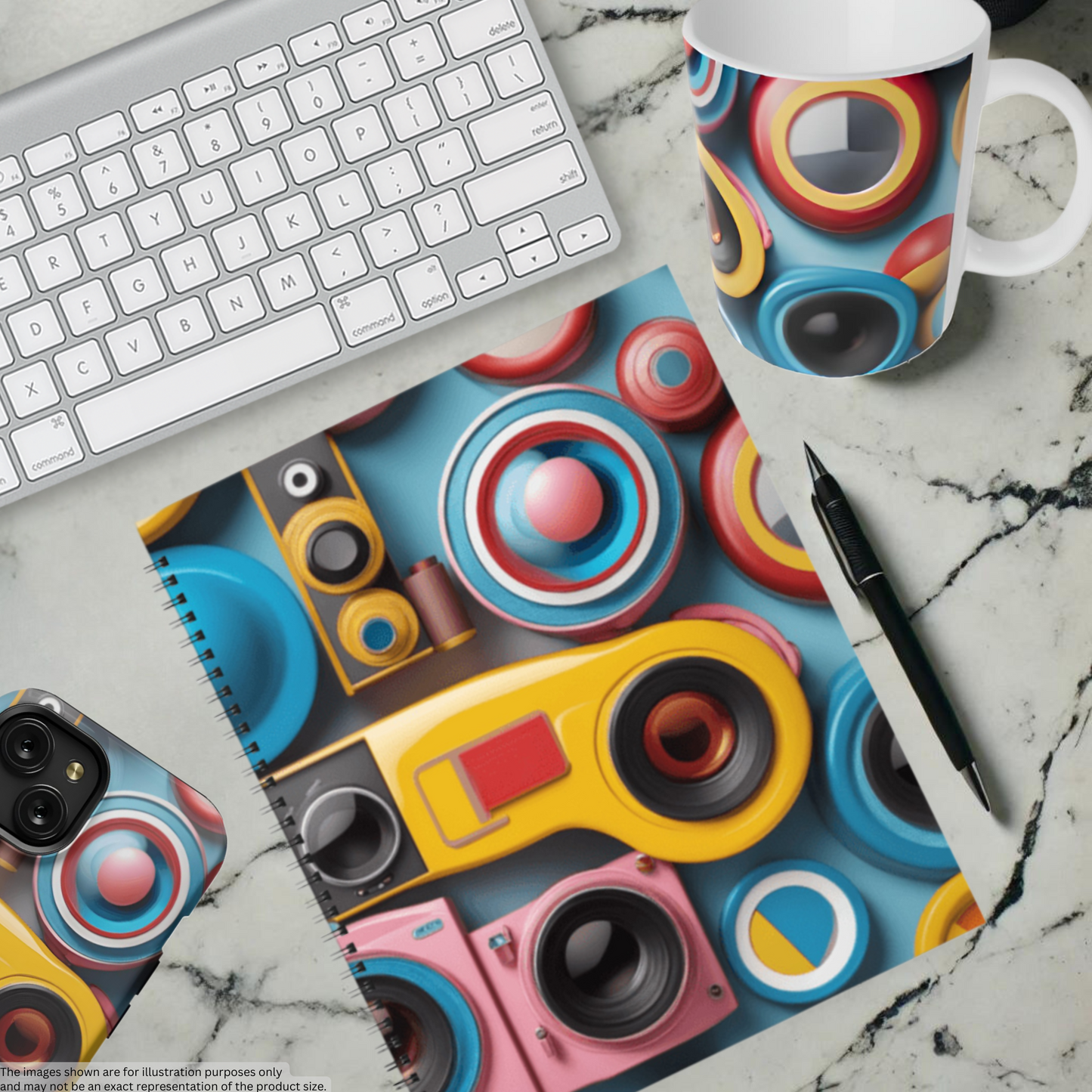 Camera Carnival 8.5"x11" Hardcover Notebook