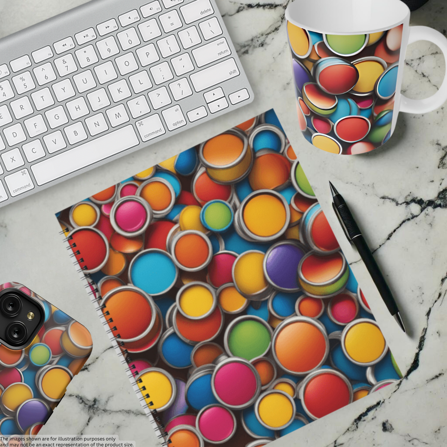 Candy Dots 8.5"x11" Hardcover Notebook