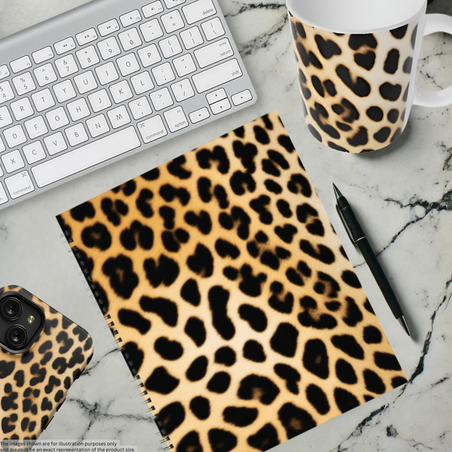 Leopard Luxe 8.5”x11” Hardcover Notebook