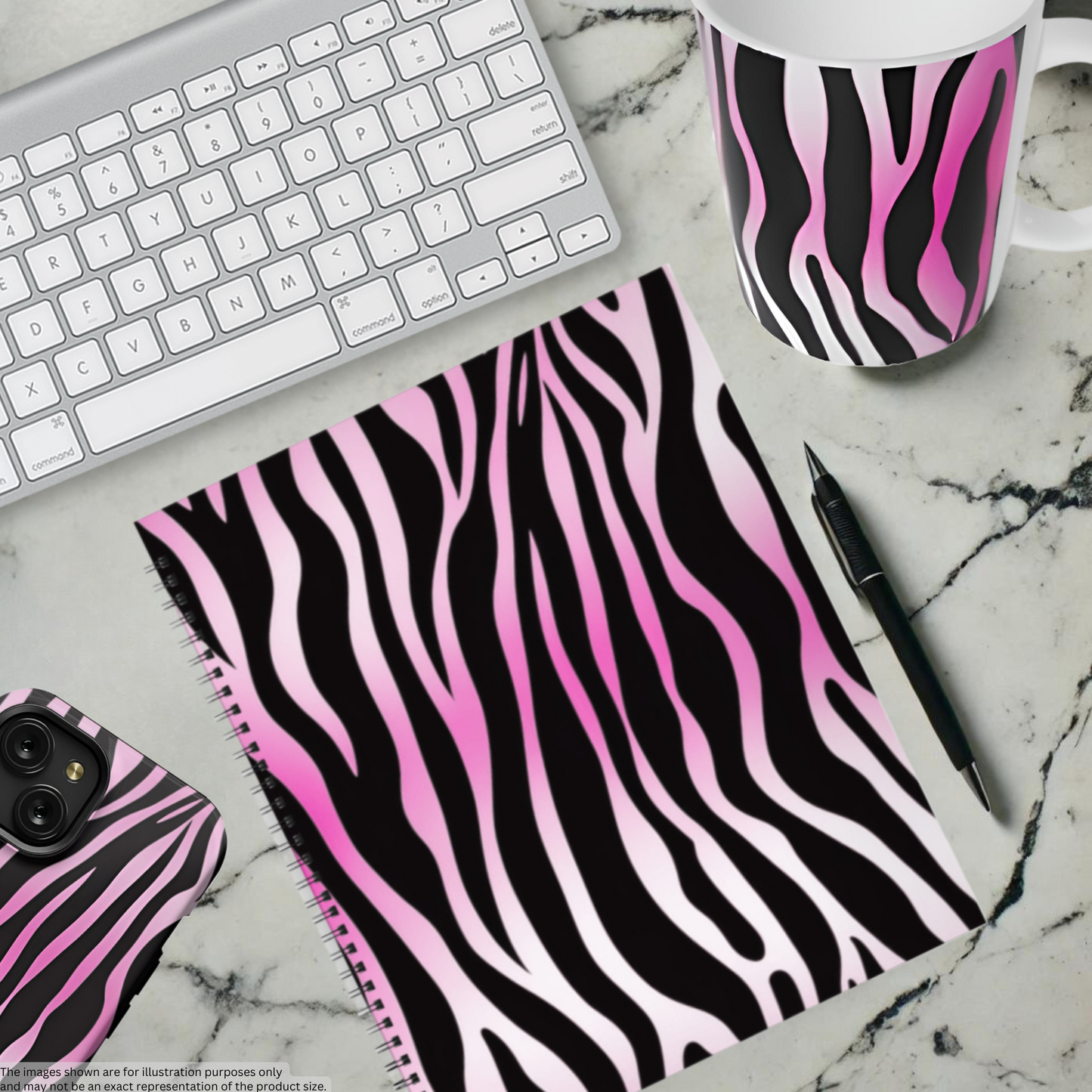 Electric Stripes 8.5”x11” Hardcover Notebook